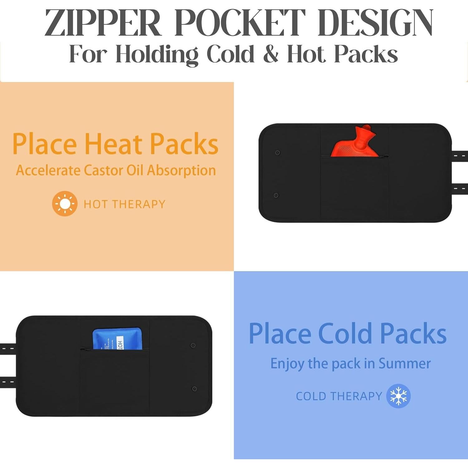 Kit de Envoltura de Aceite de Ricino Orgánico 9 Pcs Selferry