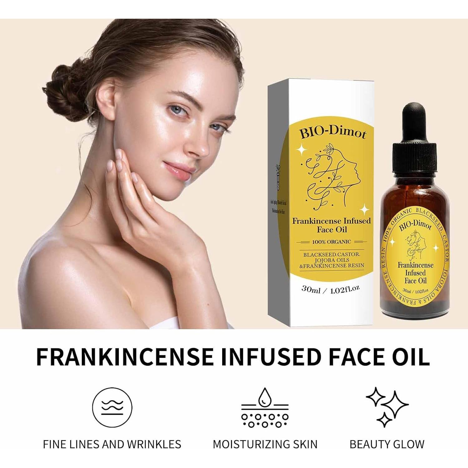 Aceite Facial Hidratante OUKPANE 91g - Antienvejecimiento Natural