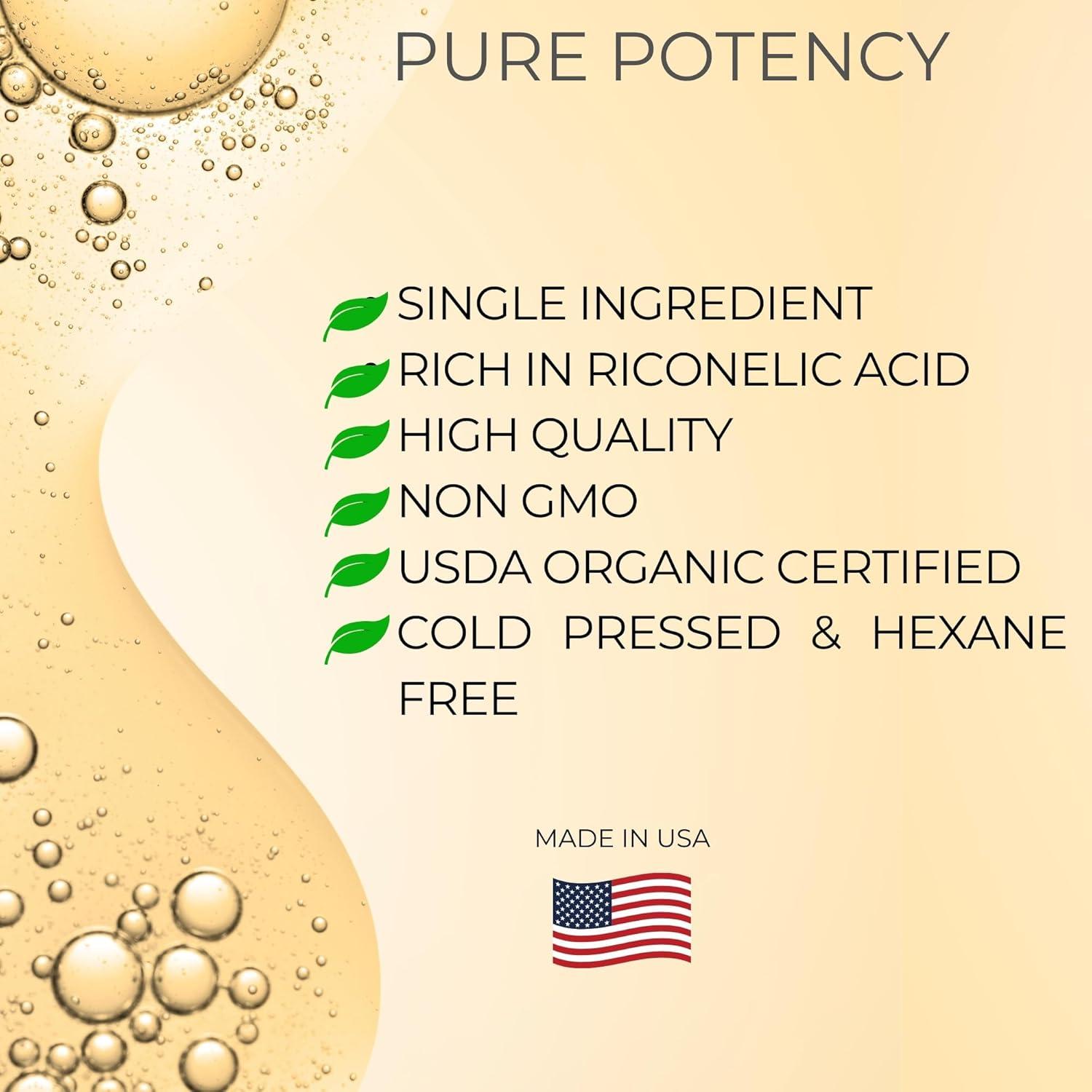 Aceite de Ricino Orgánico Niyavera 473ml Prensado en Frío Sin Refinar