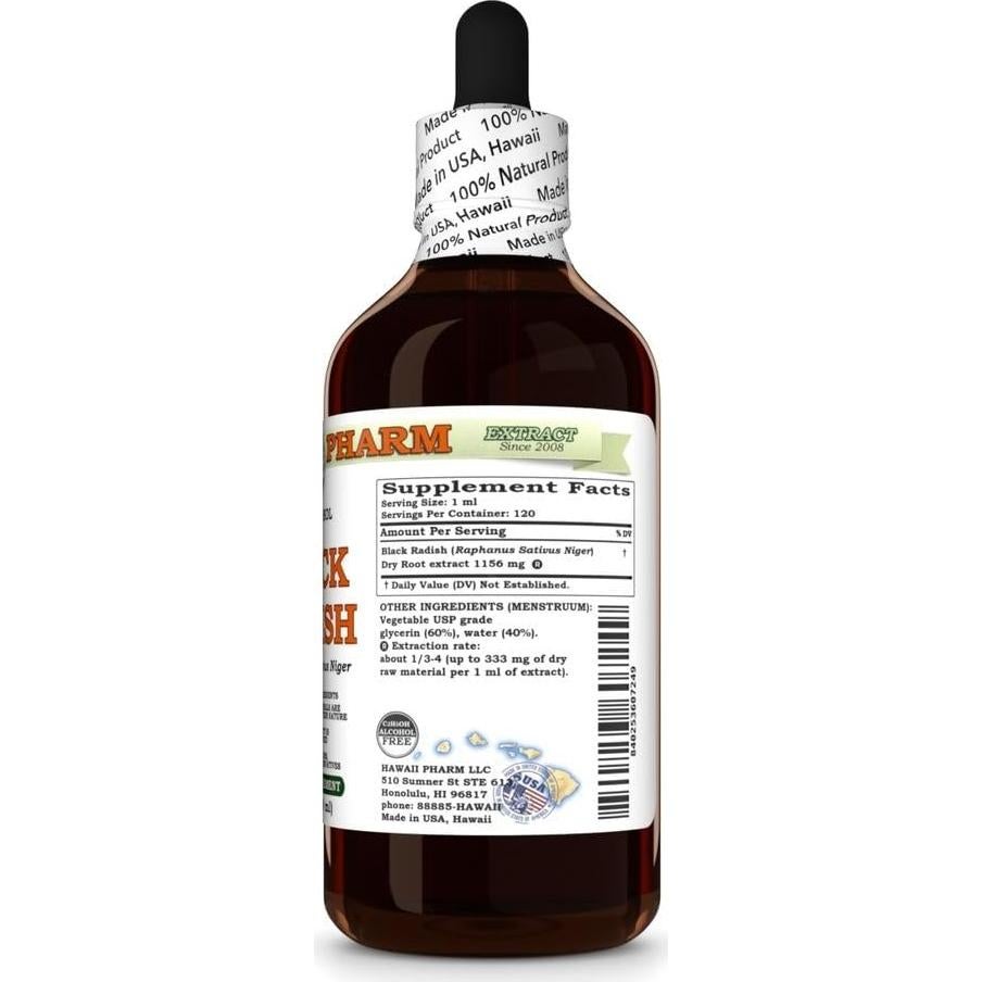 Extracto Líquido de Rábano Negro Hawaii Pharm 118 ml Natural