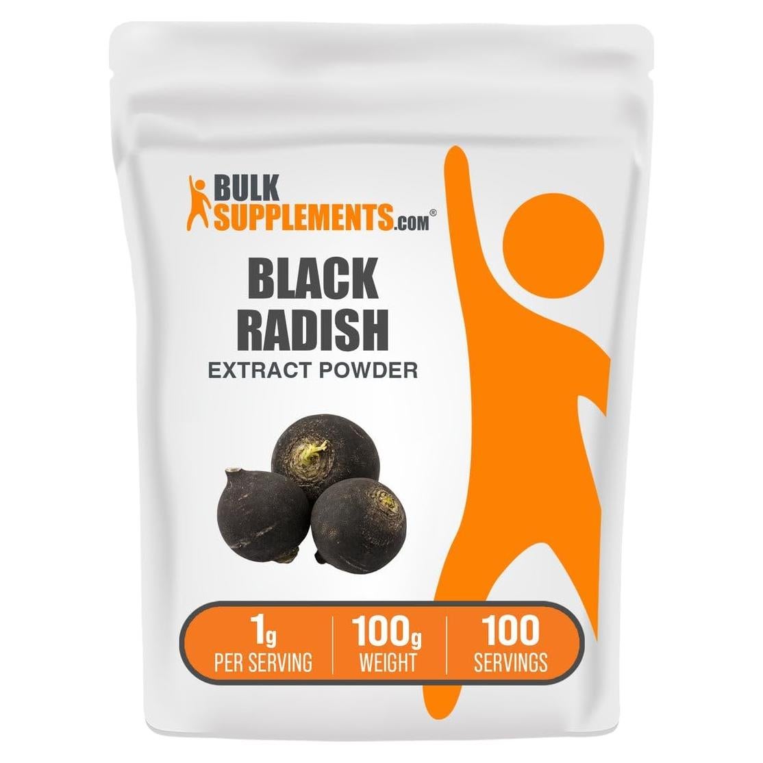 Polvo de Rábano Negro BulkSupplements 100g - Suplemento Vegano