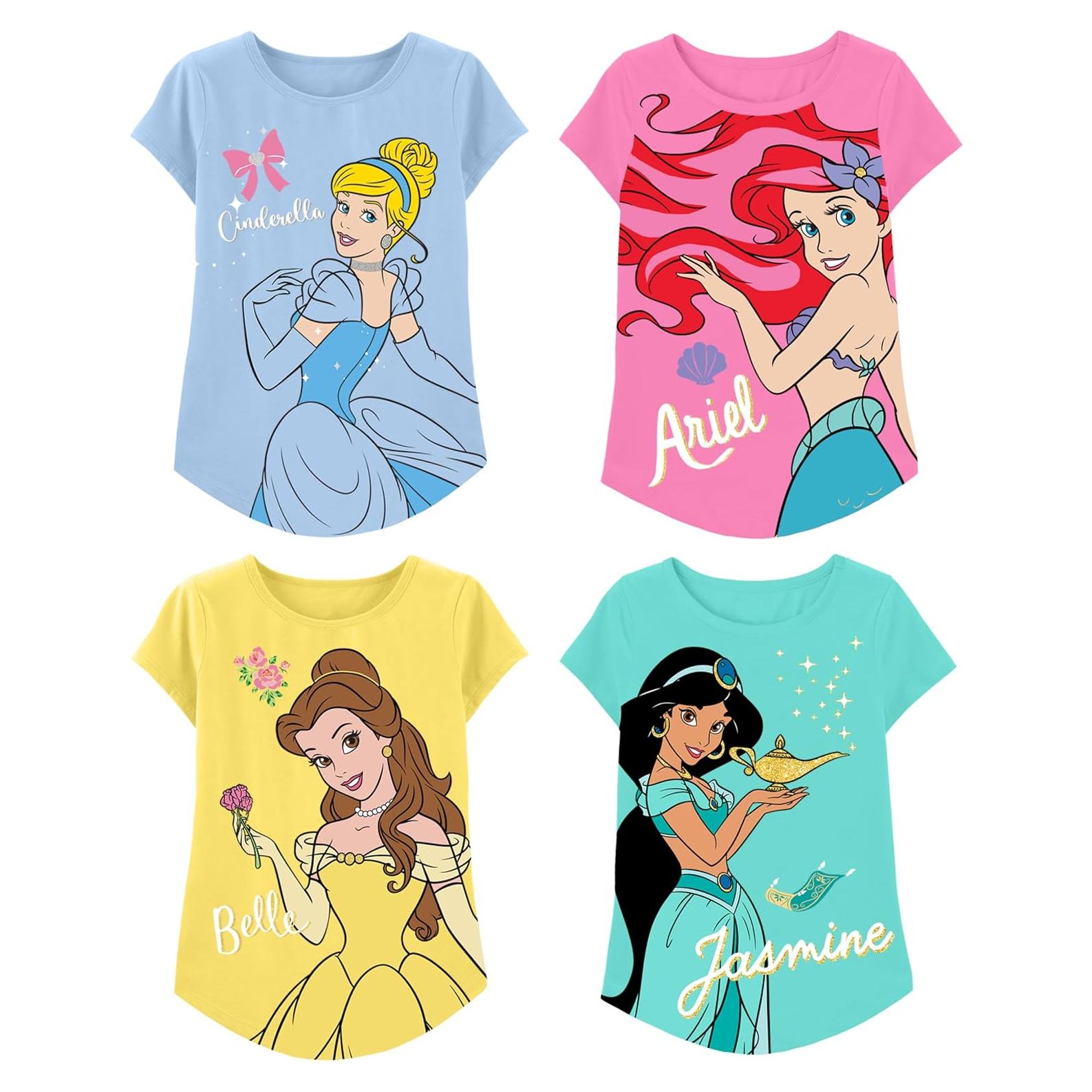 Camiseta Niñas Disney Princesas 3 Pack Algodón Brillante