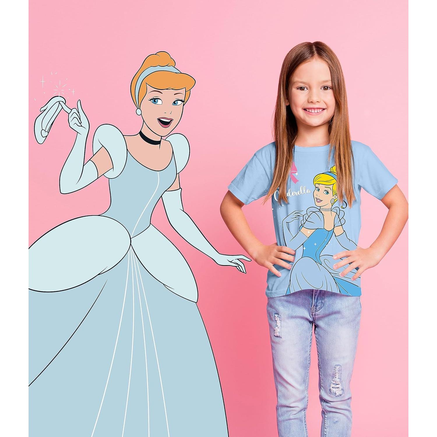 Camiseta Niñas Disney Princesas 3 Pack Algodón Brillante