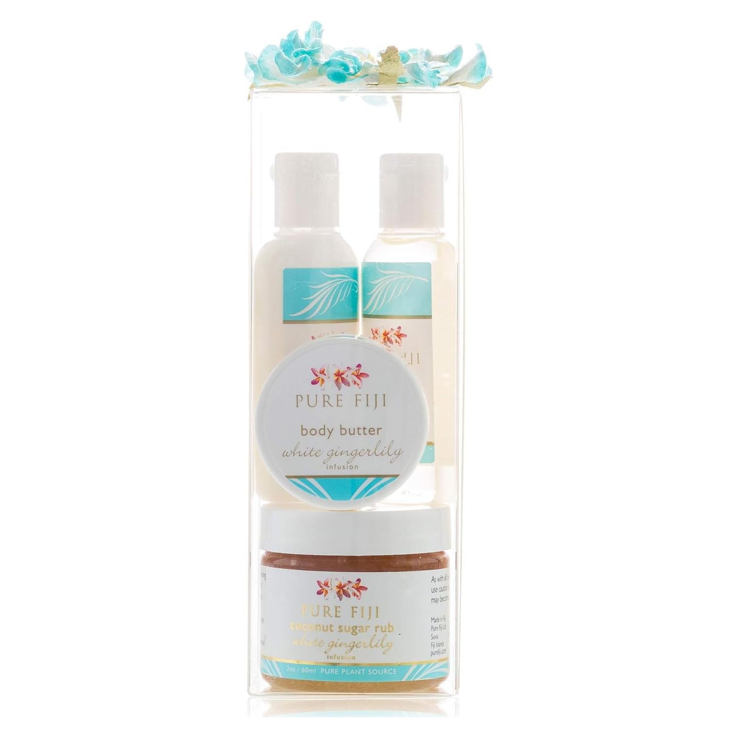 Caja de Regalo Spa Pure Fiji 4 Piezas - Jengibre Blanco