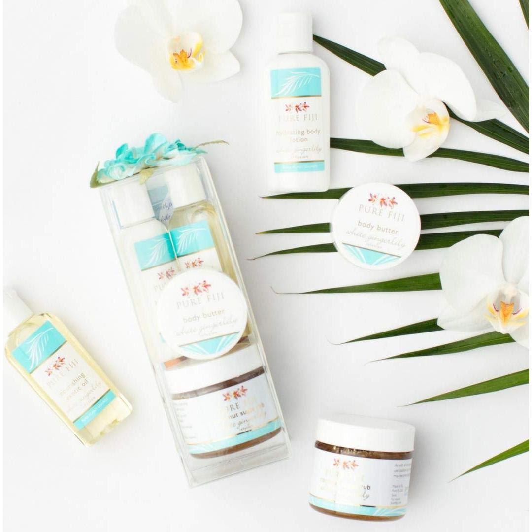 Caja de Regalo Spa Pure Fiji 4 Piezas - Jengibre Blanco