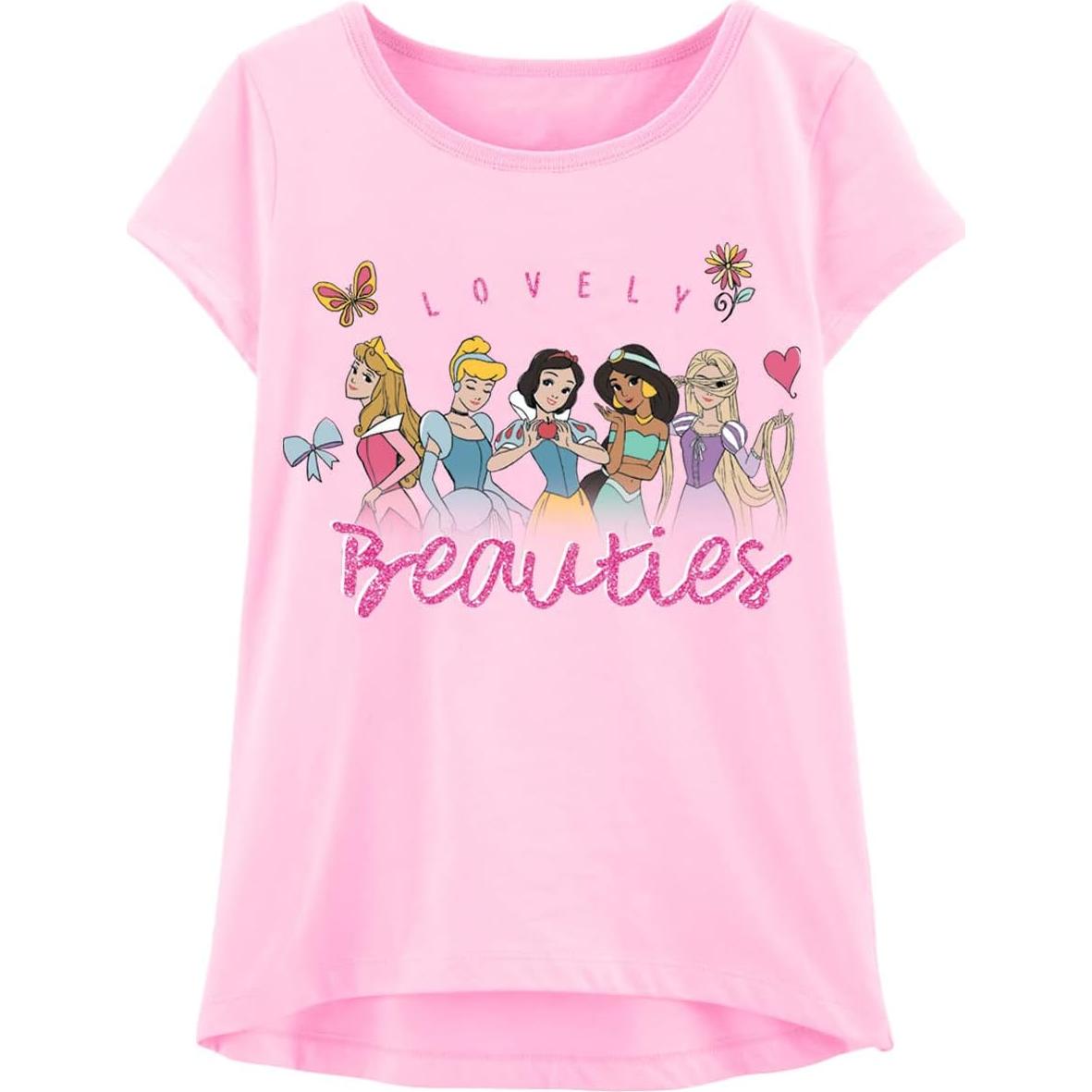Camiseta Princesa Disney Niñas 3 Piezas Algodón Brillante