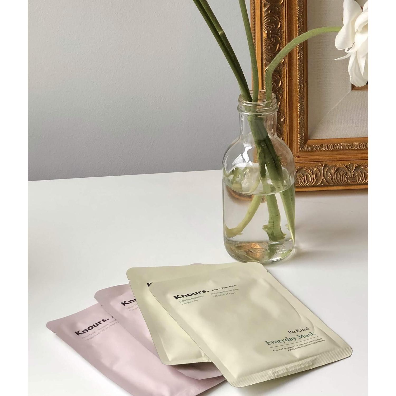Máscara Nutritiva e Hidratante Knours con Agua de Rosa 10 Unidades