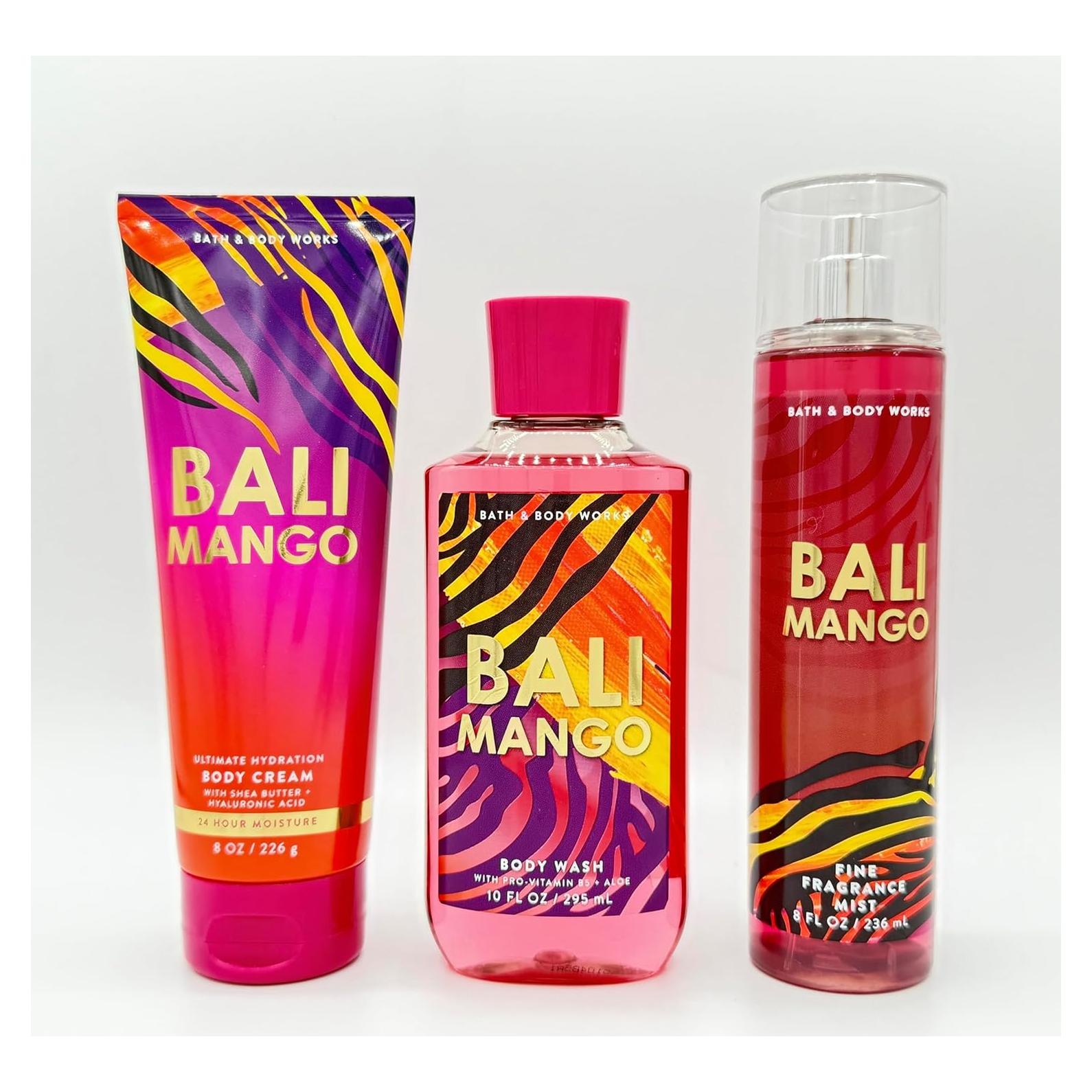Conjunto de Baño y Cuerpo Bali Mango Bath & Body Works 3 Piezas