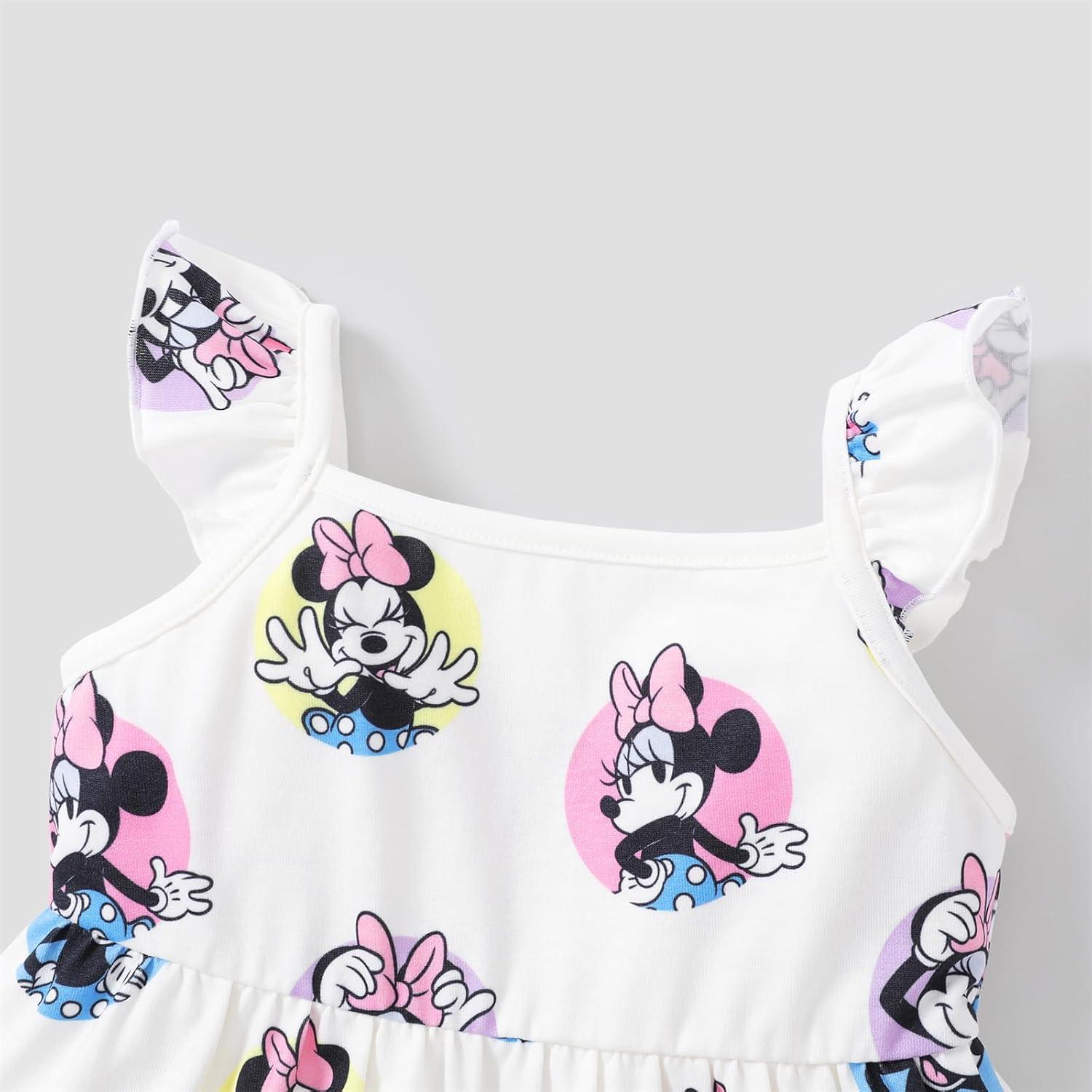 Vestido de Verano para Niña Disney Minnie 3-4T Mangas Voladas