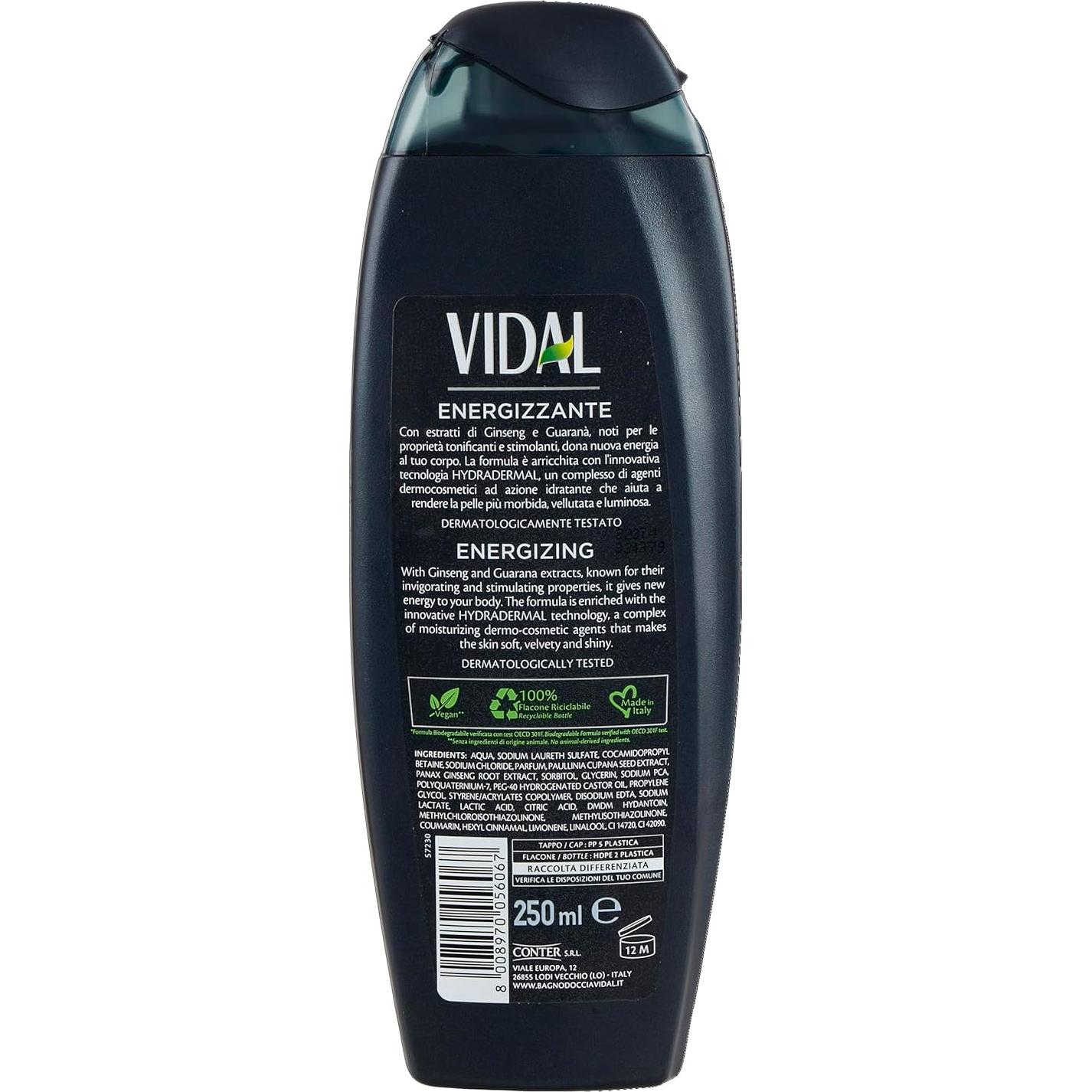 Gel de Ducha Energizante con Ginseng y Guaraná 250 ml