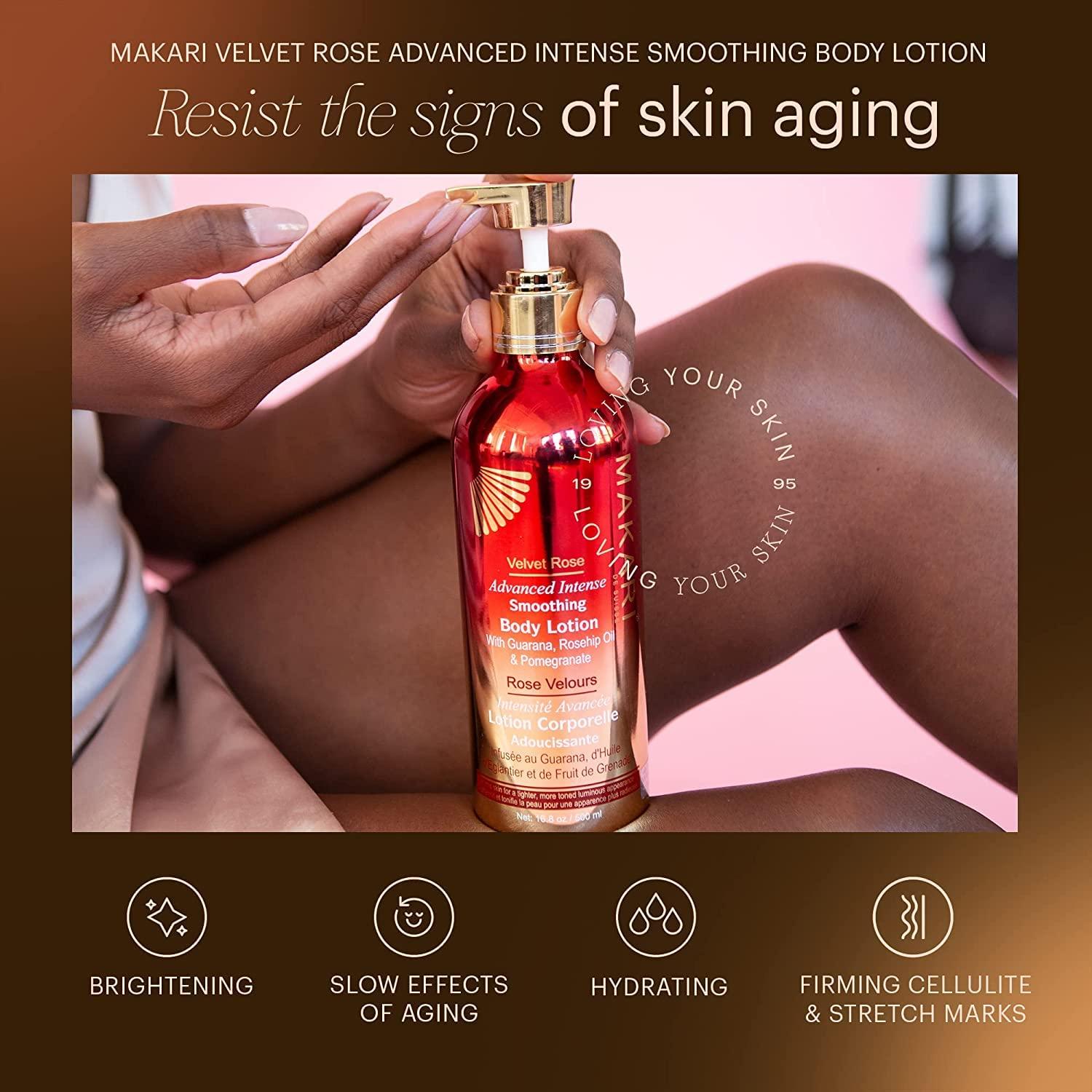 Loción Corporal Suavizante Makari Rosa Velvet 580 g - Antienvejecimiento