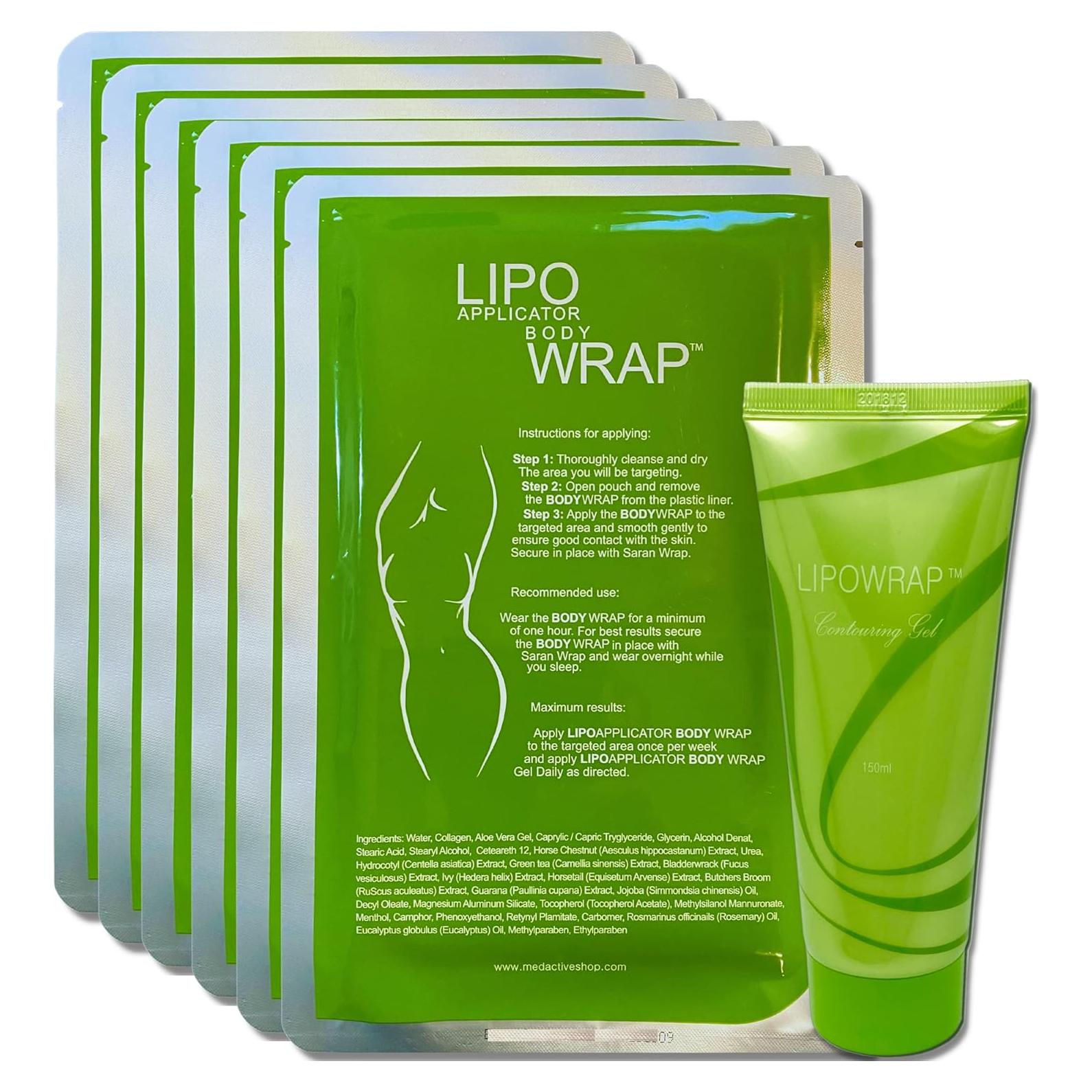 Envoltura Corporal Lipo Applicator con Guaraná y Té Verde - 6 Piezas