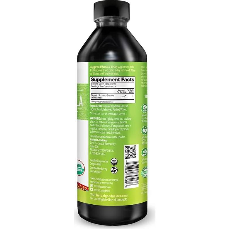 Extracto de Hoja de Graviola Herbal Goodness 355 ml - Suplemento Inmunológico