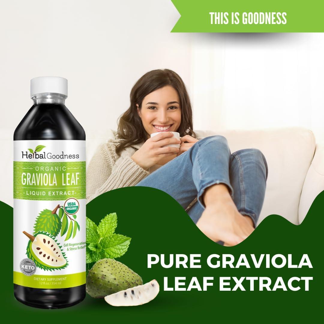 Extracto de Hoja de Graviola Herbal Goodness 355 ml - Suplemento Inmunológico