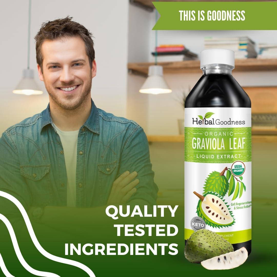 Extracto de Hoja de Graviola Herbal Goodness 355 ml - Suplemento Inmunológico