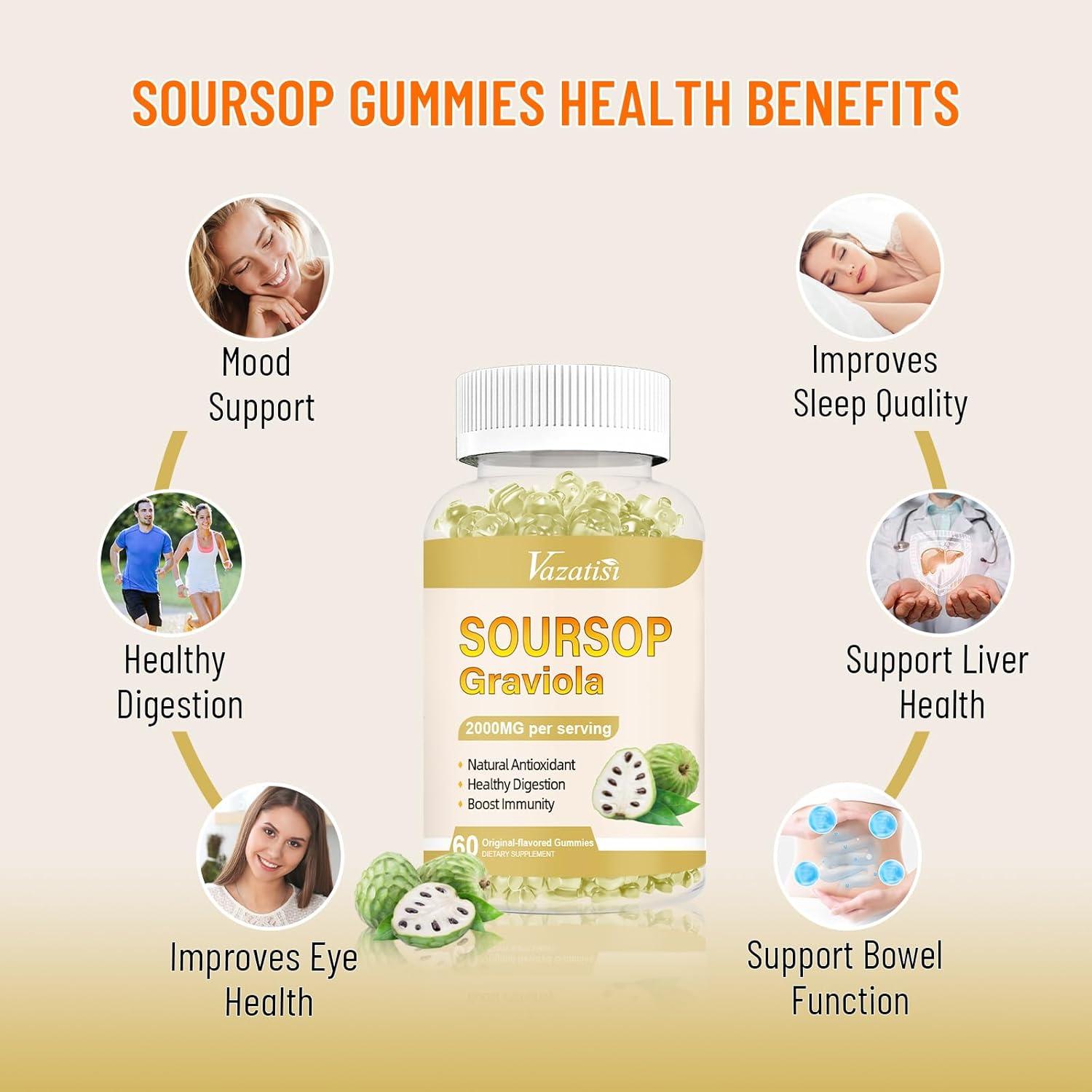 Gomas de Graviola Vazatisi 60 Unidades - Veganas y Sin Azúcar