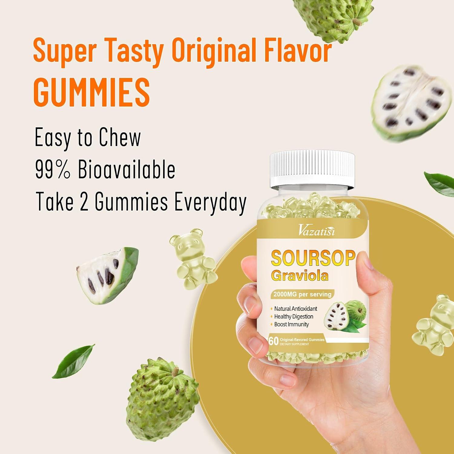 Gomas de Graviola Vazatisi 60 Unidades - Veganas y Sin Azúcar