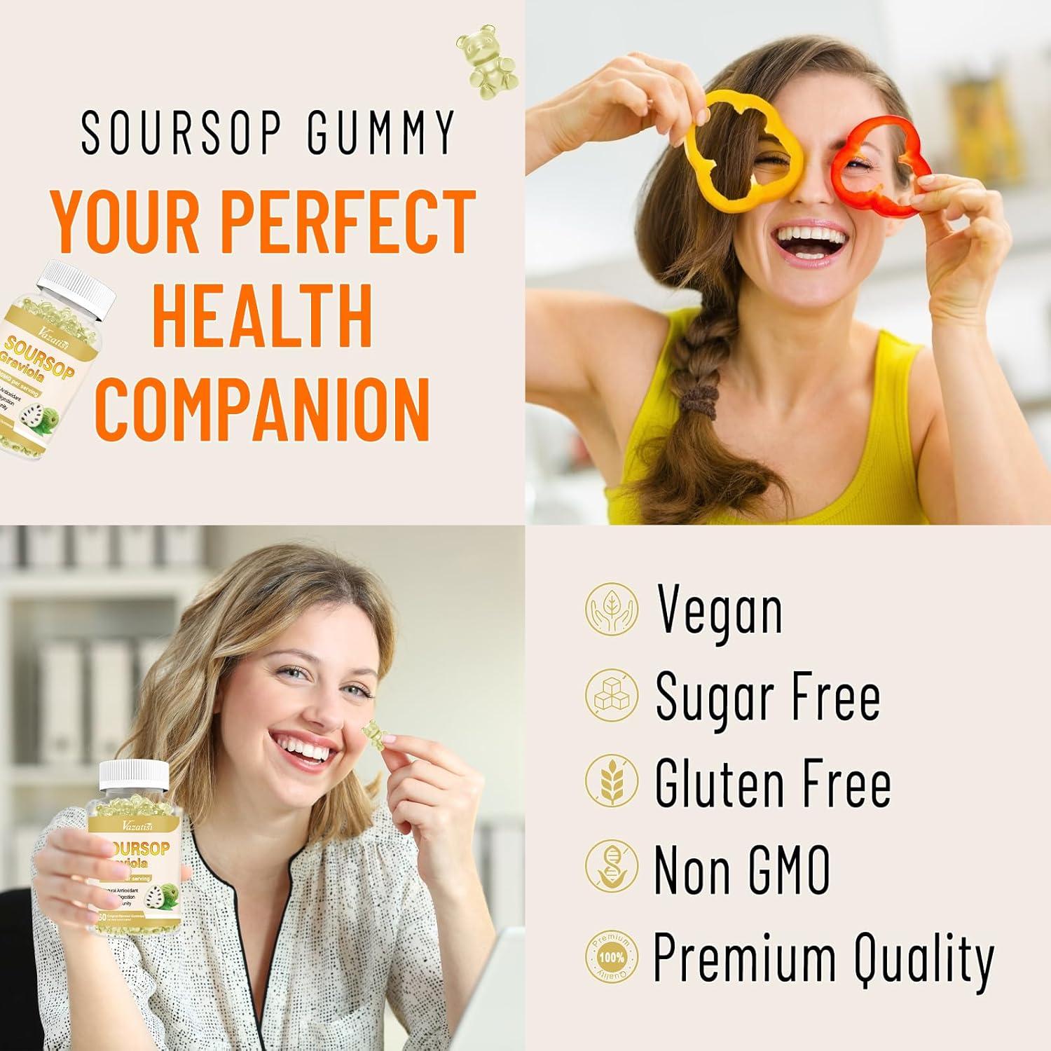 Gomas de Graviola Vazatisi 60 Unidades - Veganas y Sin Azúcar