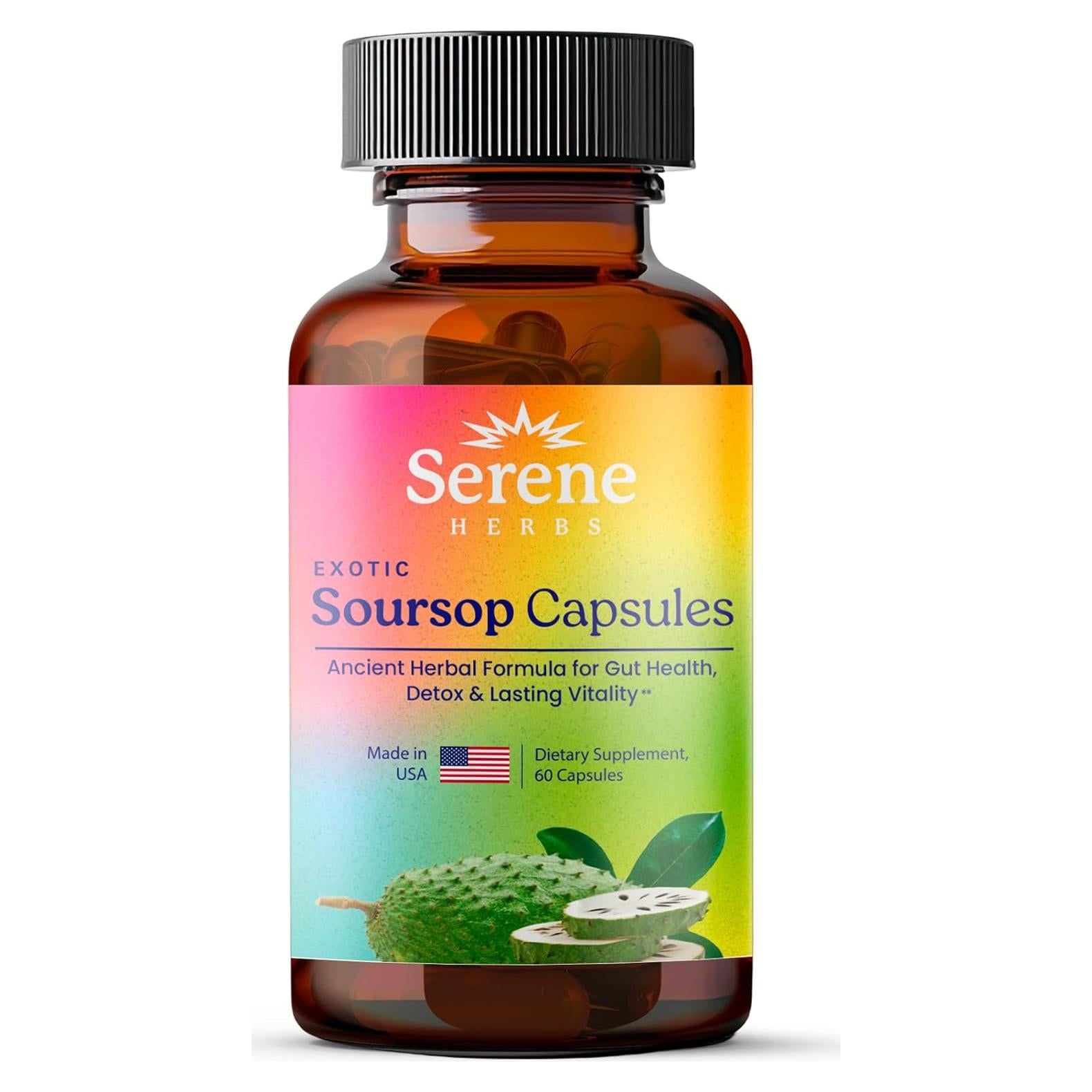 Cápsulas Detox de Soursop, Semilla Negra y Moringa - 60 Unidades