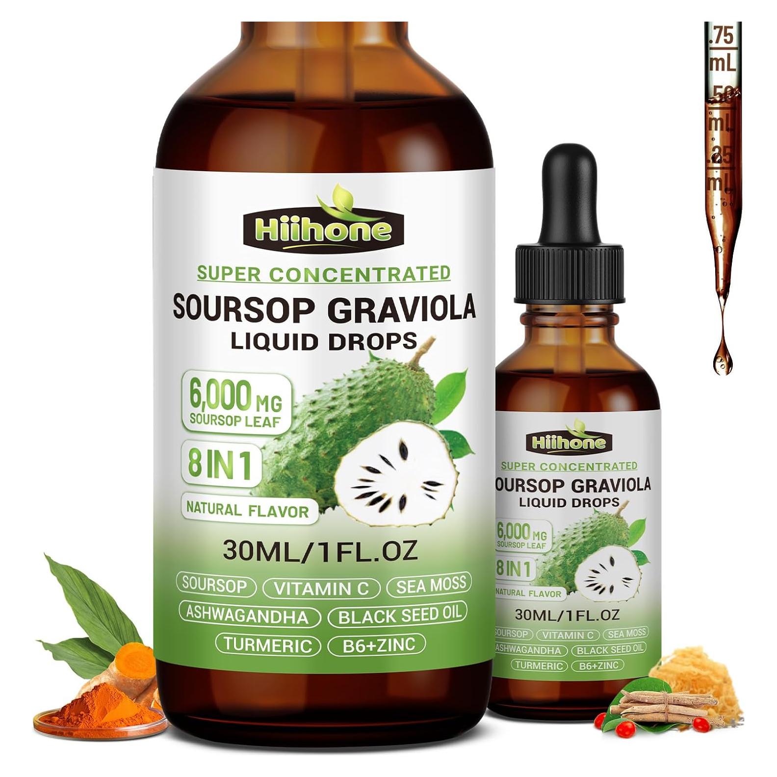 Extracto Líquido de Graviola HIIHONE 2x29.57ml Inmunidad