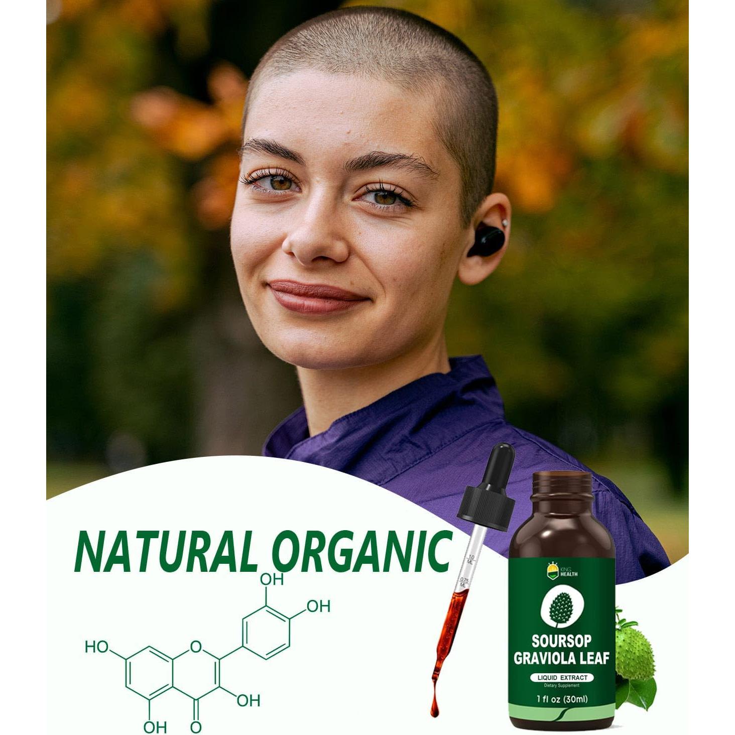 Extracto Líquido de Hoja de Graviola Orgánica KingHealth 29.57 ml