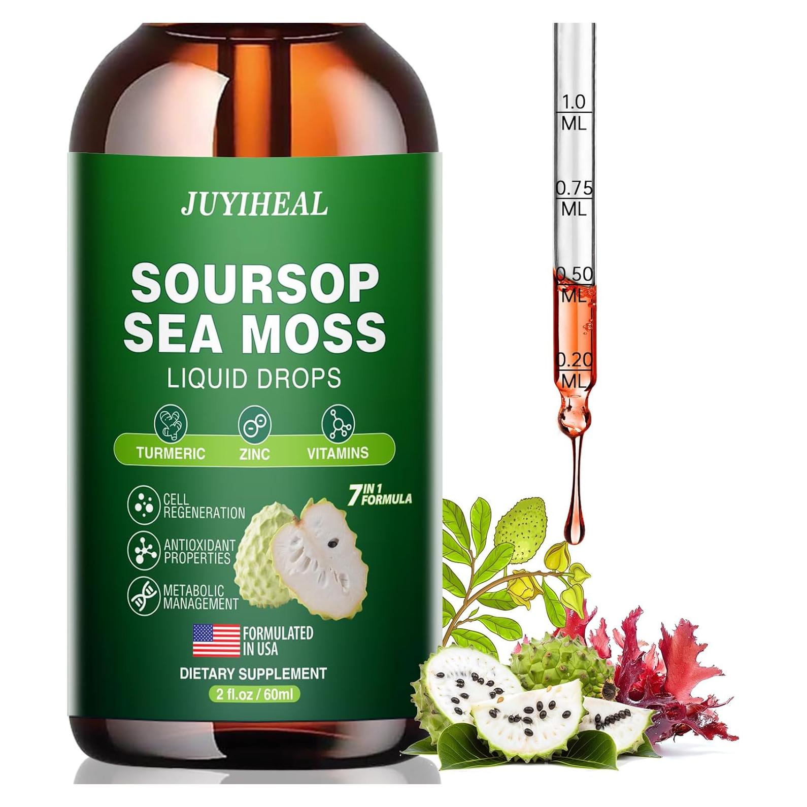 Gotas líquidas de Soursop Graviola JUYIHEAL 60ml 7 en 1