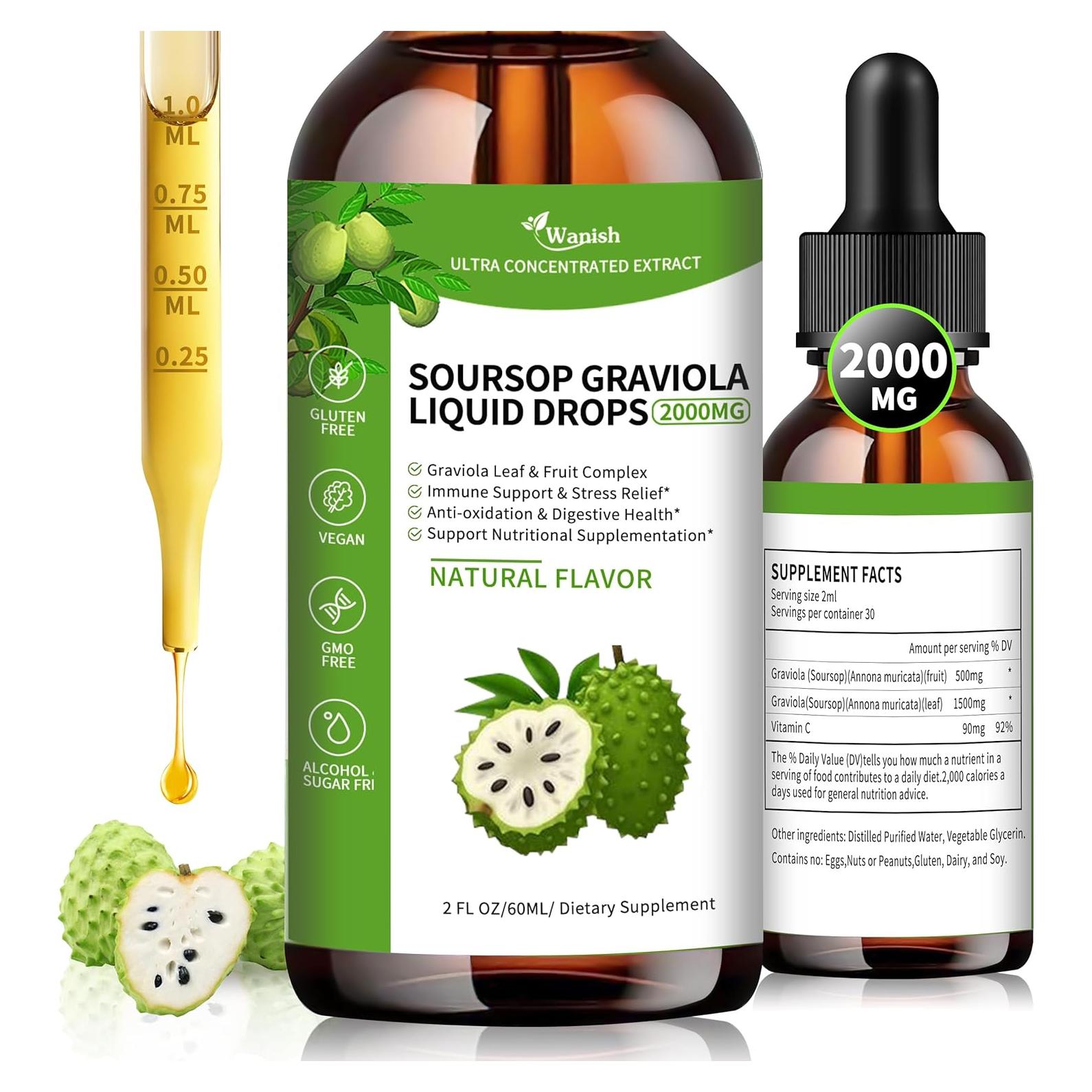 Extracto Líquido de Graviola Wanish 59.15 ml - Salud Inmunológica