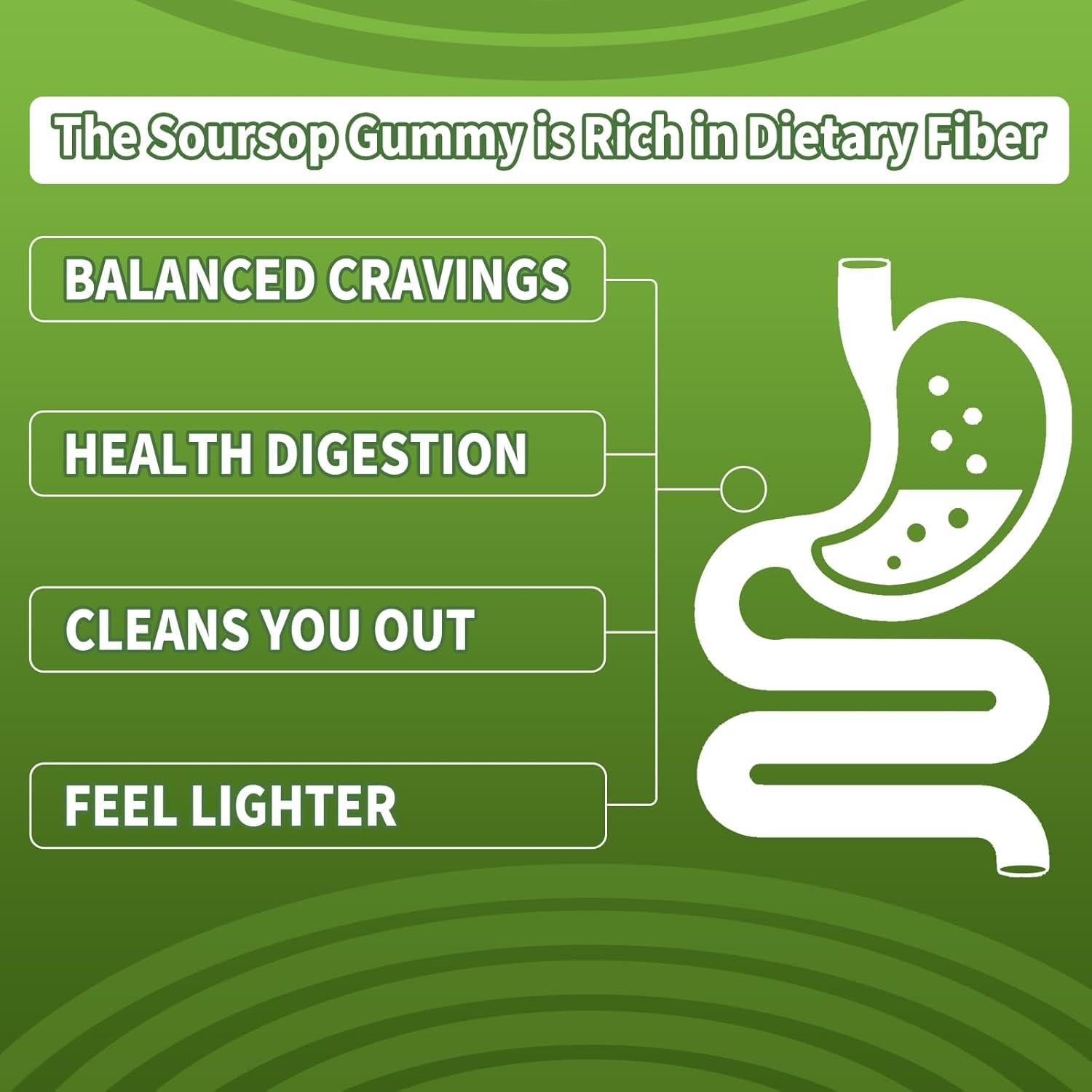Gomitas de Graviola Soursop OALSE 60 Unidades Sin Azúcar