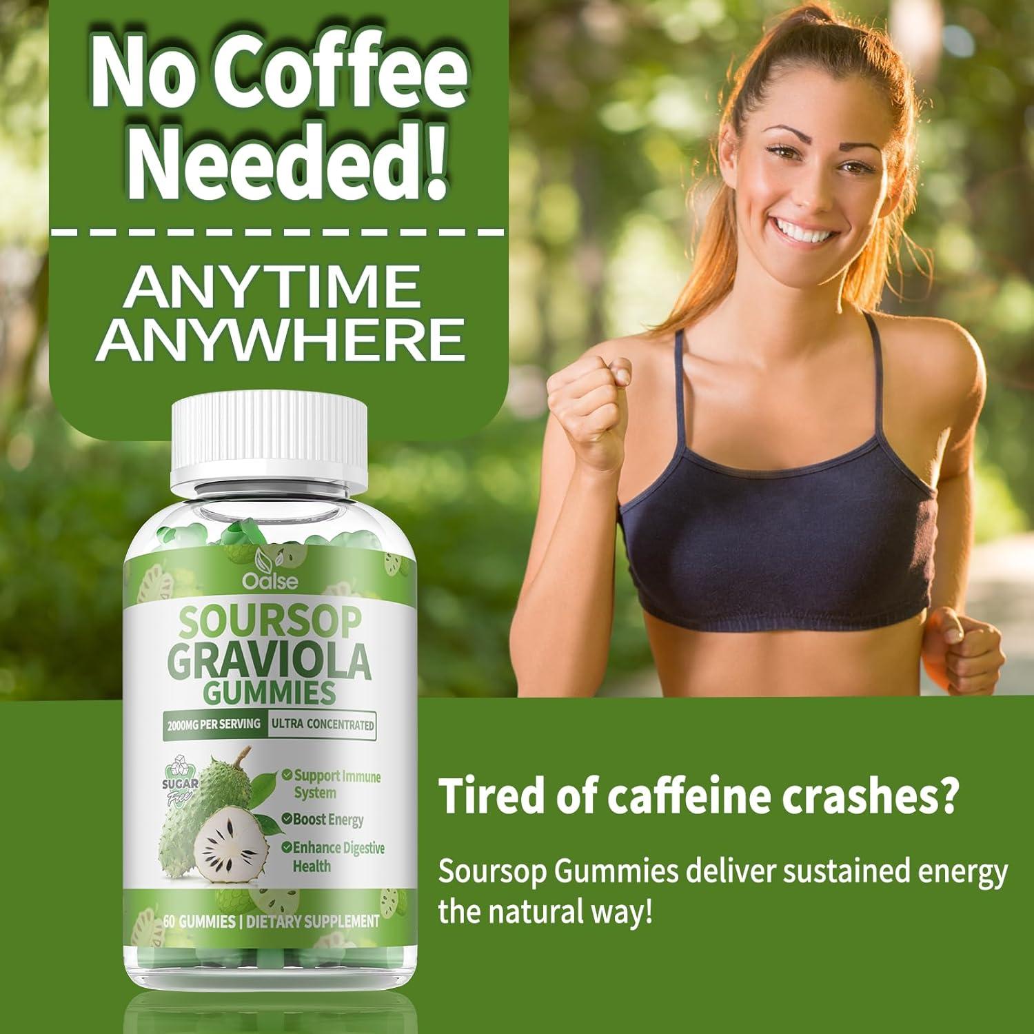 Gomitas de Graviola Soursop OALSE 60 Unidades Sin Azúcar