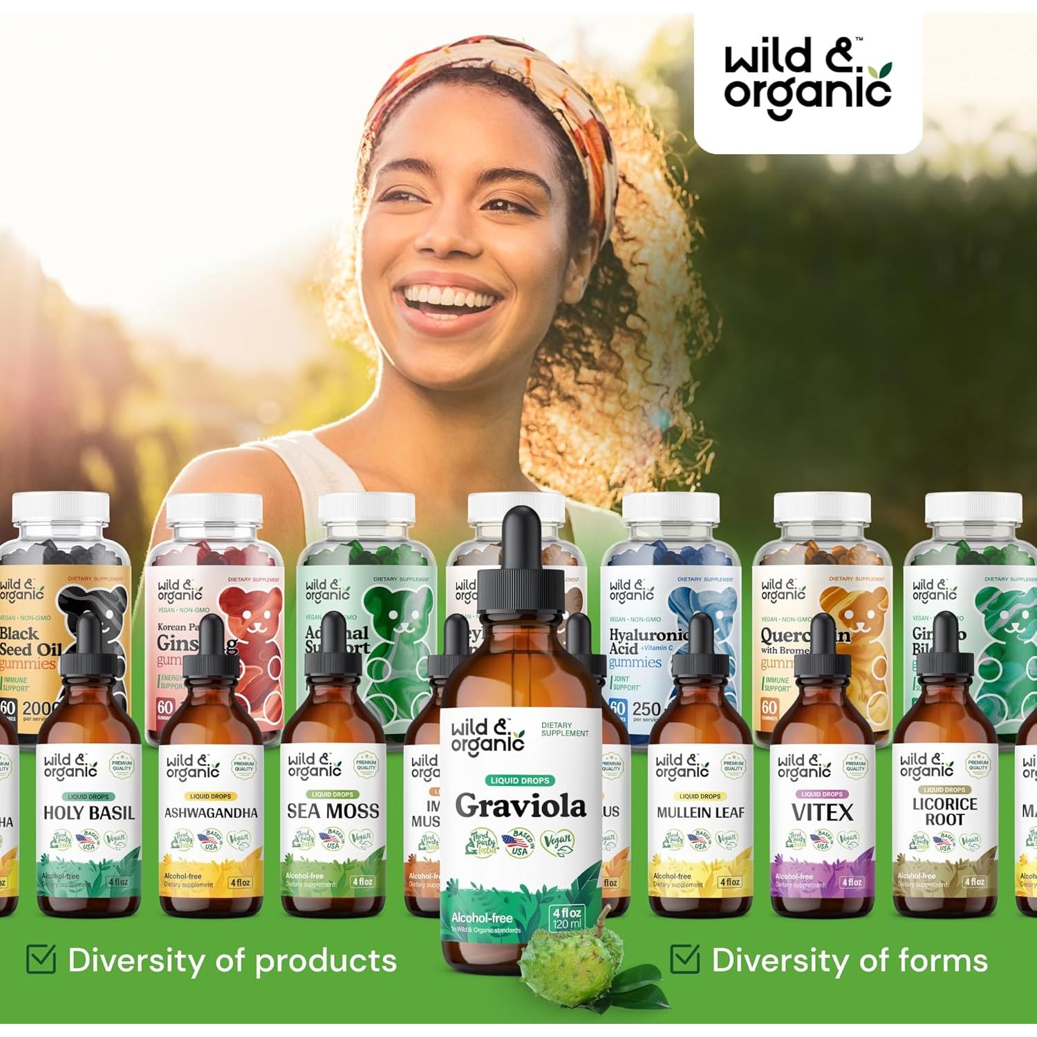 Gotas Multivitamínicas de Graviola Silvestre 118.29 ml - Veganas