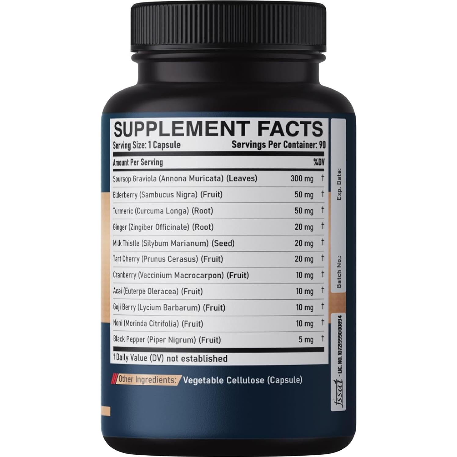 Cápsulas de Graviola Dedicad 9450mg - 90 Veganas - 3 Meses