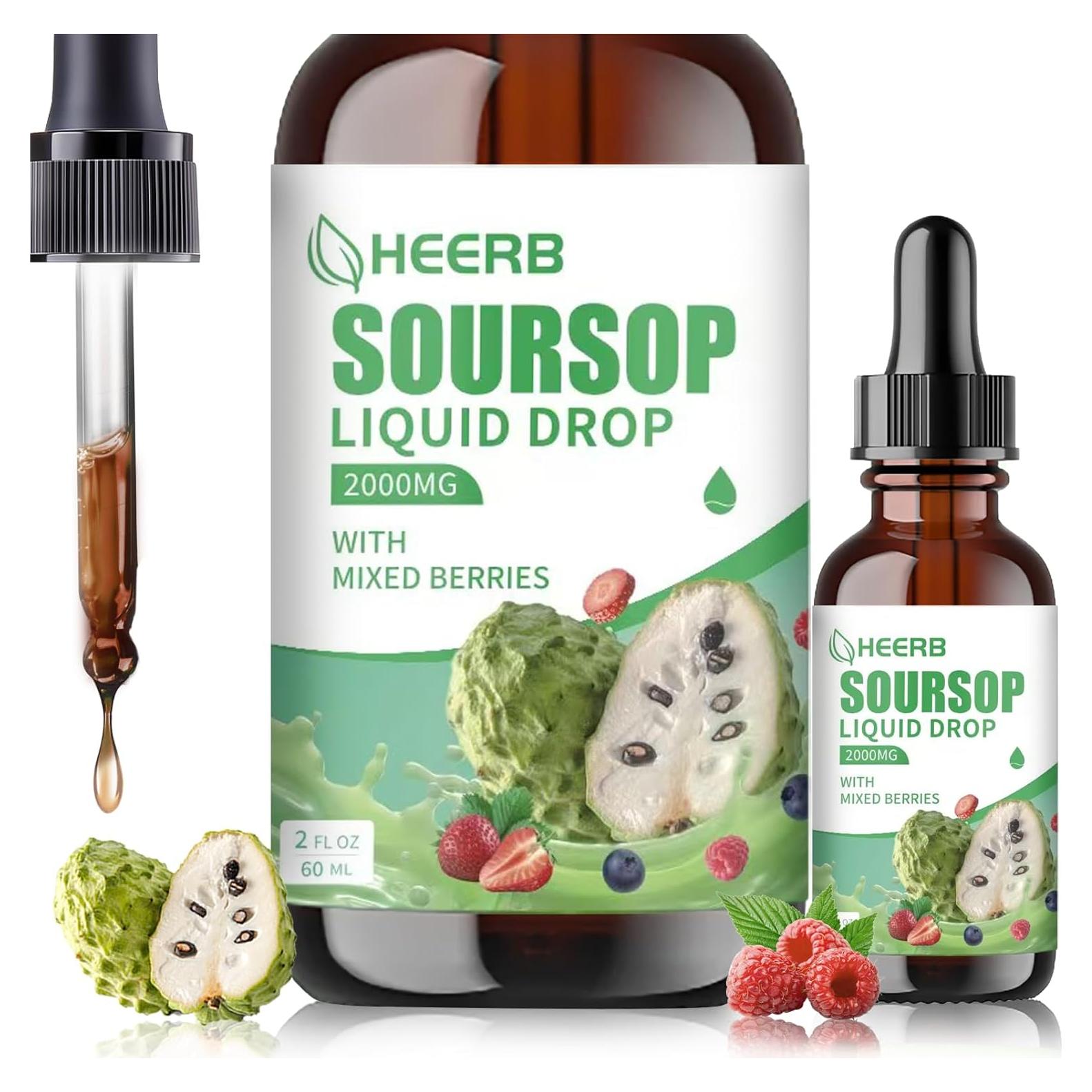 Gotas Líquidas de Soursop HEERB 60 ml - Multivitamínicas Orgánicas
