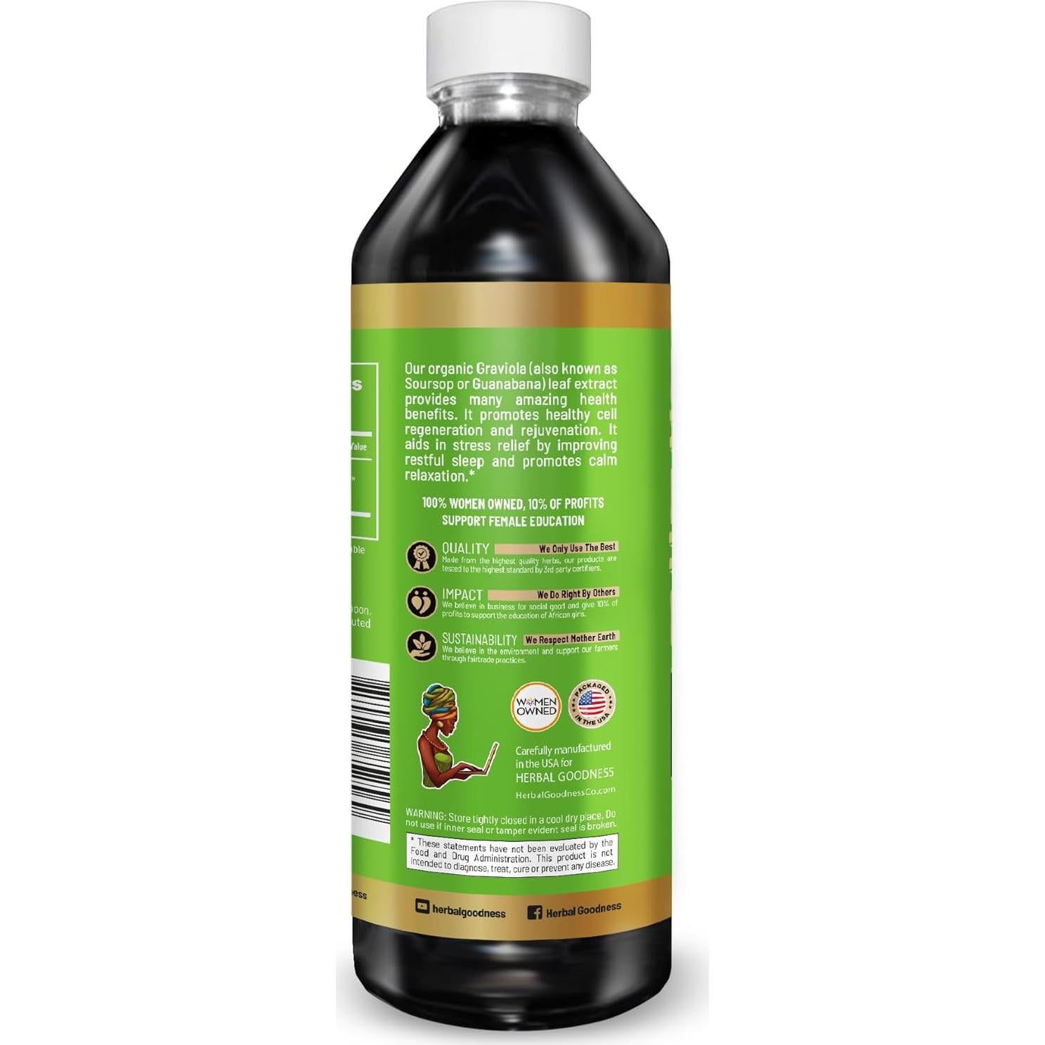Extracto de Soursop Orgánico Herbal Goodness 354ml 15X Concentrado
