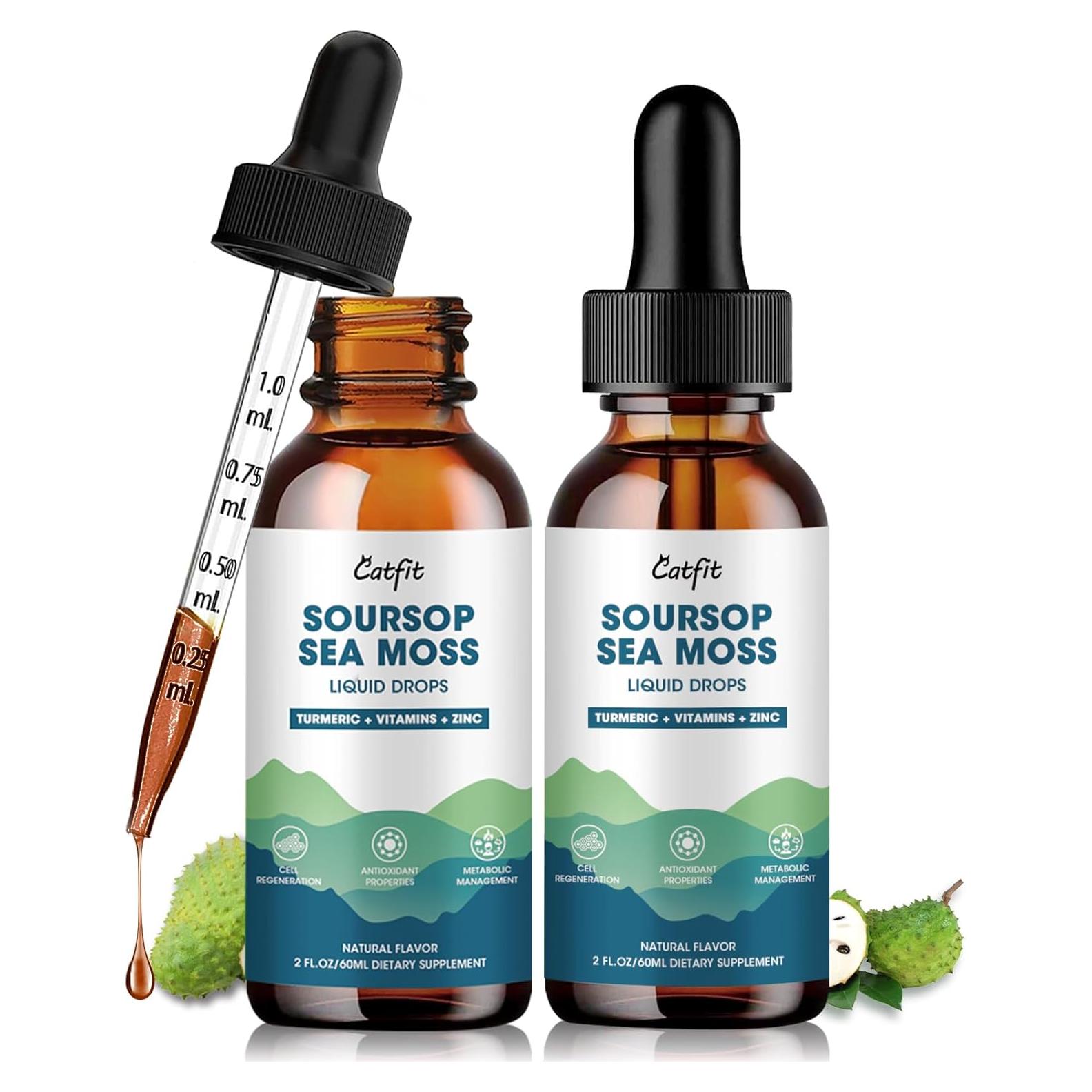 Gotas Líquidas Catfit de Soursop y Cúrcuma - 2 x 59 ml