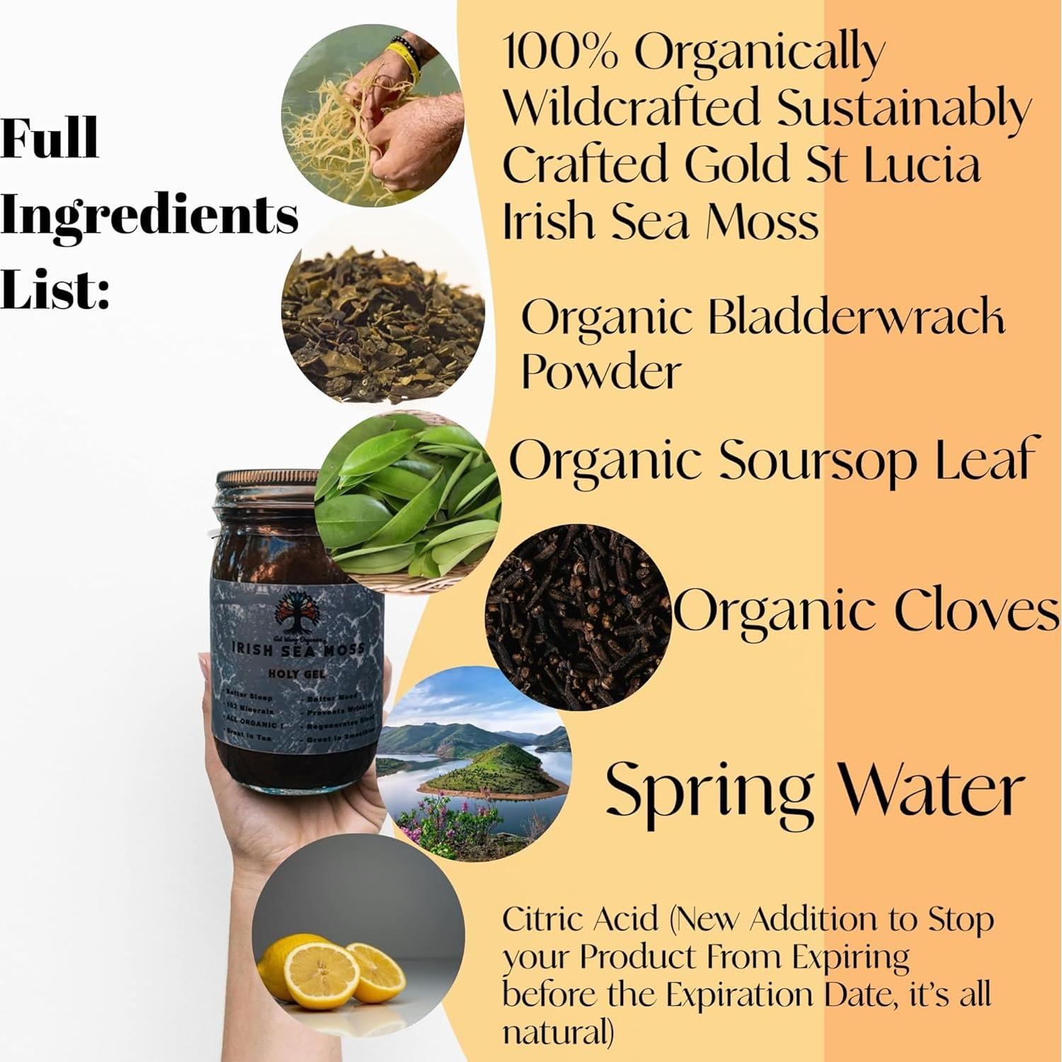 Gel de Musgo Marino Irlandés Orgánico Get Wavy 450g - Suplemento Vegano