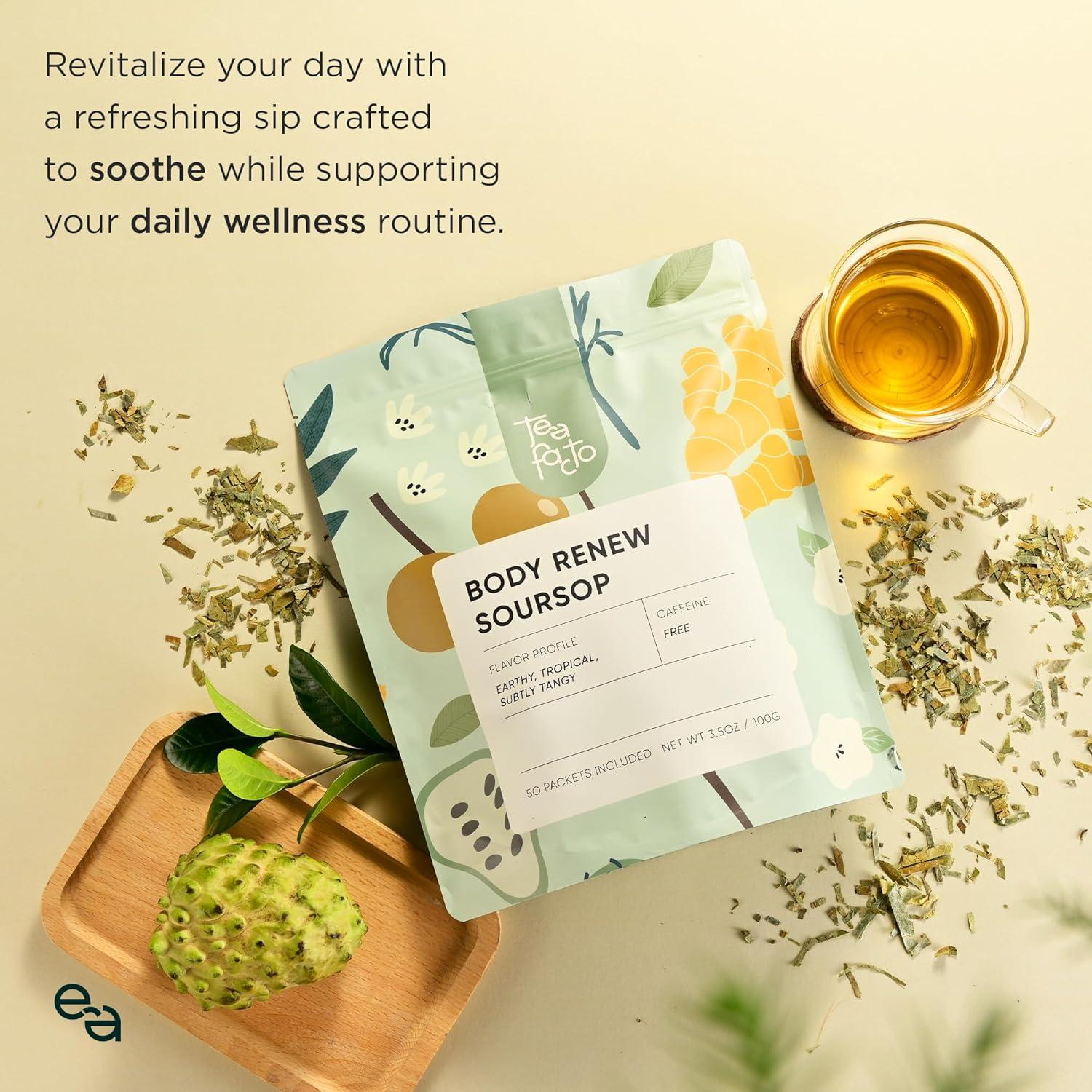 Bolsitas de Té de Guanábana Tea Facto - Paquete de 50 Unidades