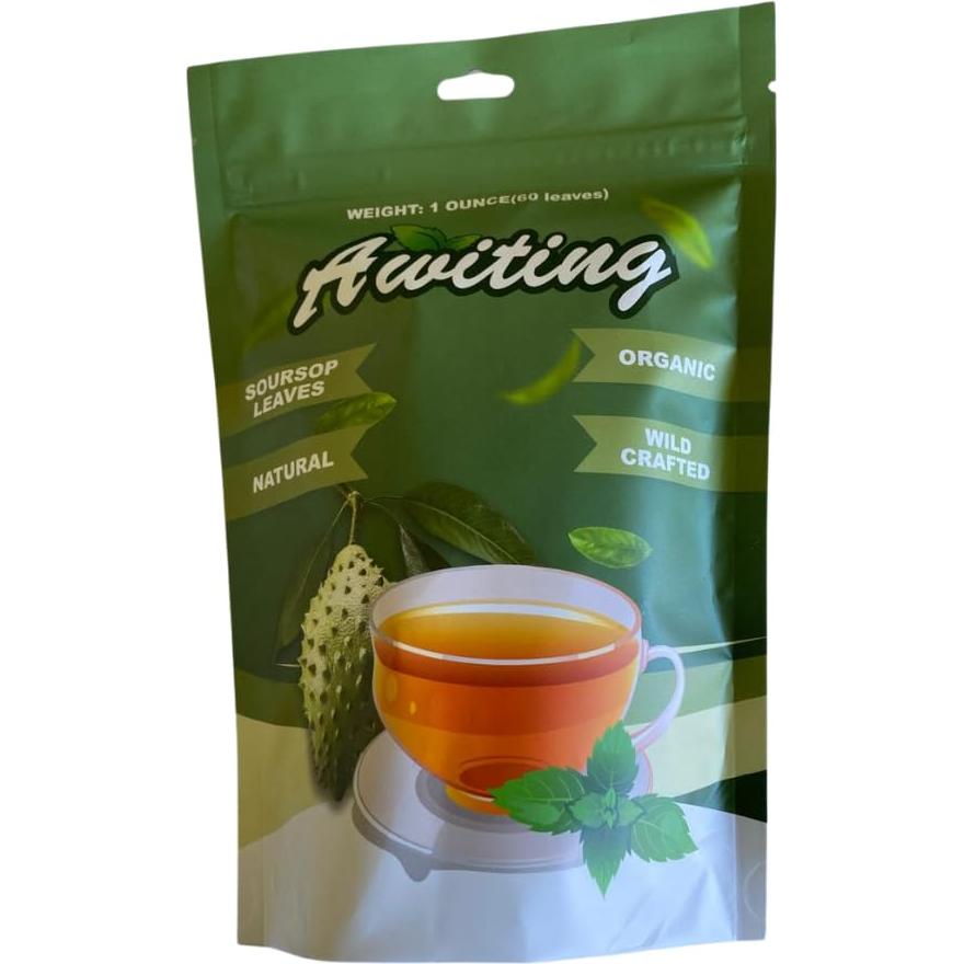 Té de Hojas de Soursop Orgánico Awiting 28g - 60 Hojas Secas