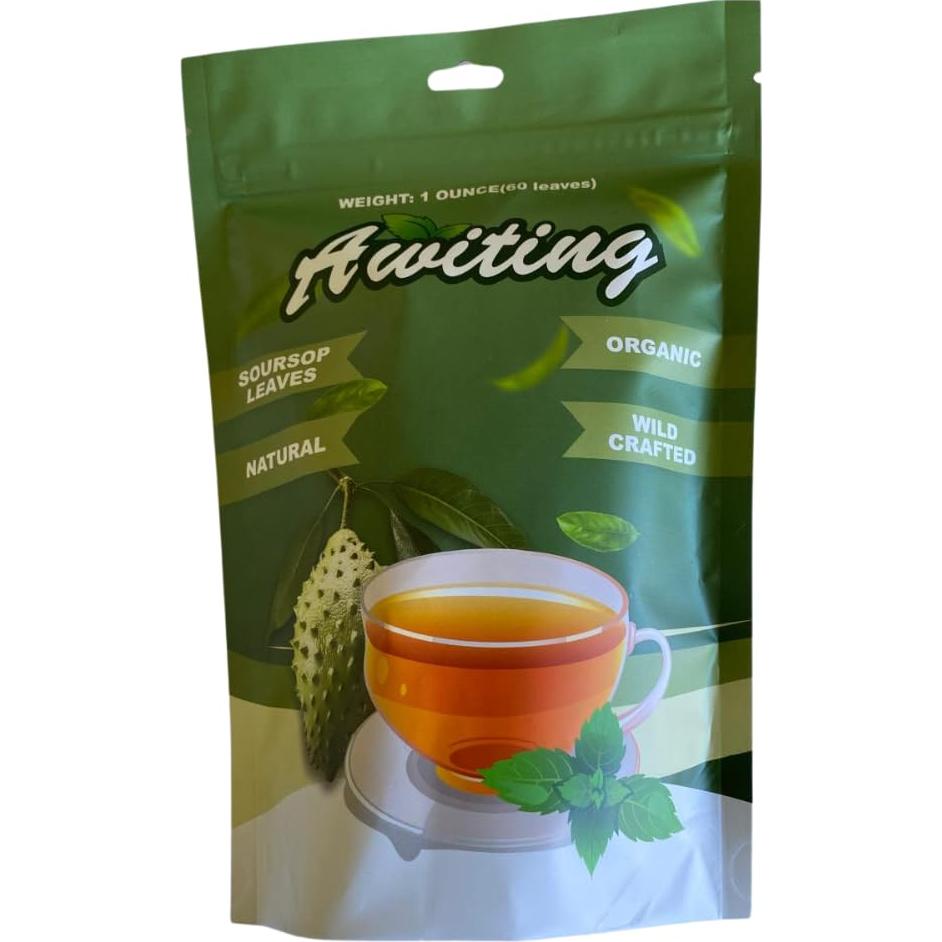 Té de Hojas de Soursop Orgánico Awiting 28g - 60 Hojas Secas