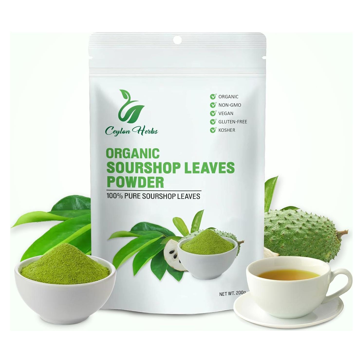 200g Polvo de Hojas de Guanábana Orgánico Ceylon Herbs