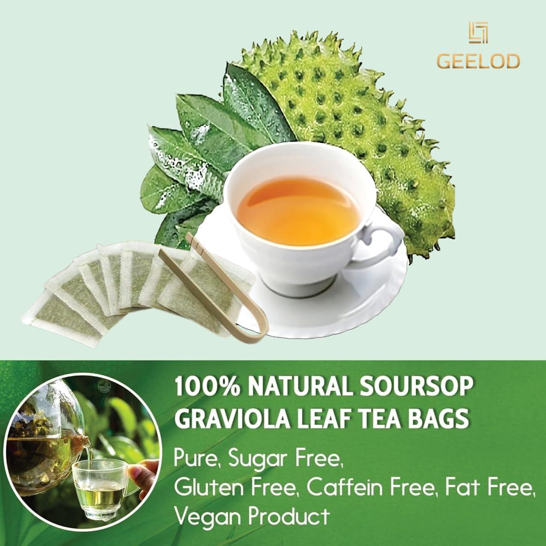 Té de Hoja de Guanábana Geelod 50 Bolsitas 100% Natural