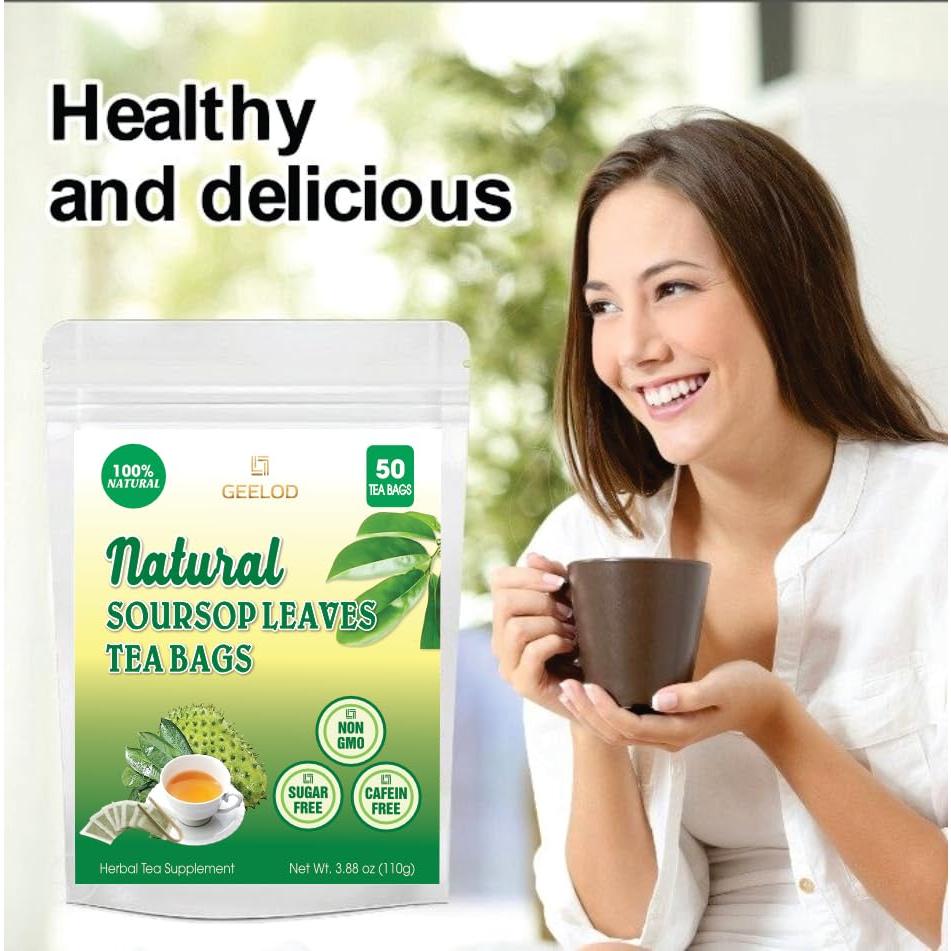 Té de Hoja de Guanábana Geelod 50 Bolsitas 100% Natural