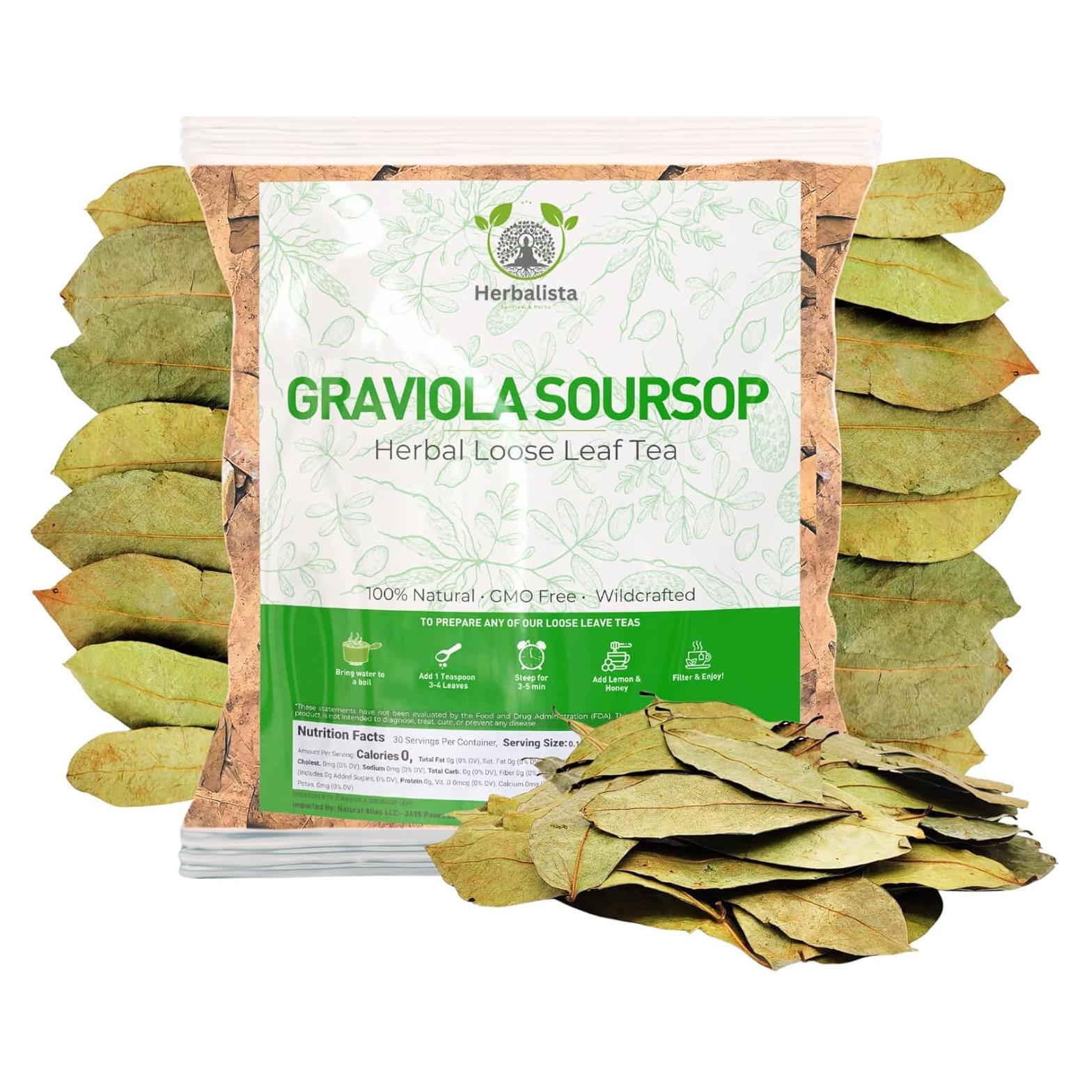 Hojas de Guanábana Secas 227g Herbalista - 100% Naturales