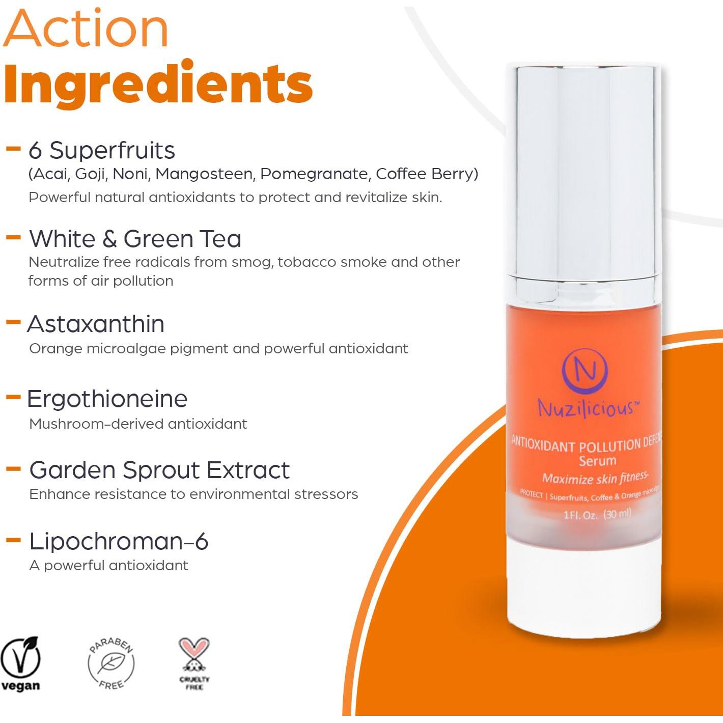 Suero de Defensa Avanzada Nuzilicious 28.35 g - Antioxidantes