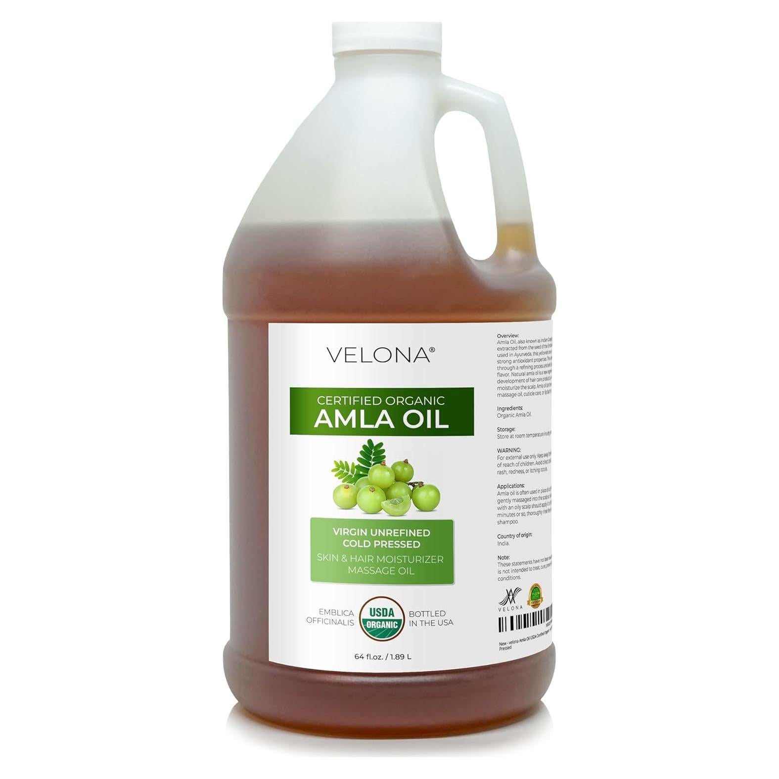 Aceite de Amla orgánico Velona 1.81 kg - 100% puro y natural