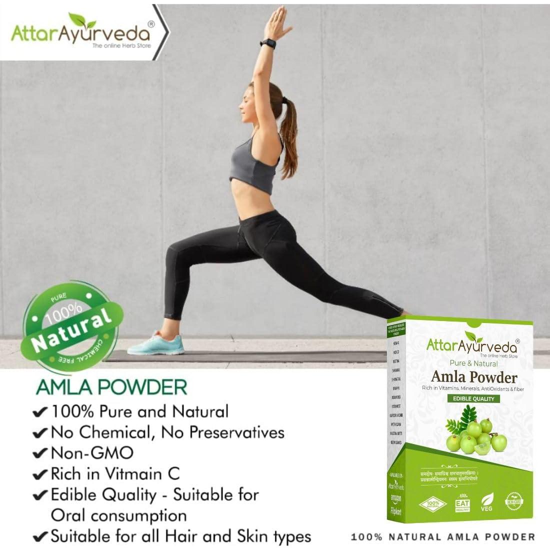 Polvo de Amla Puro Attar Ayurveda 248 g - Crecimiento Cabello y Piel