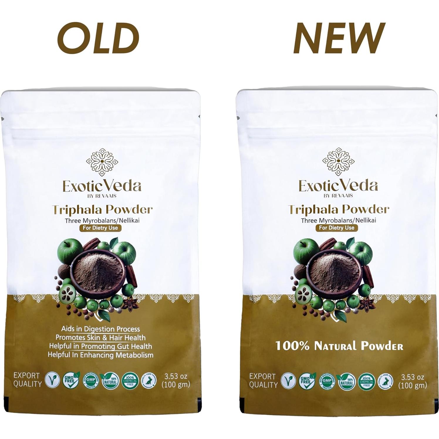 Polvo de Triphala Orgánico Exotic Veda 100g - Detox Natural