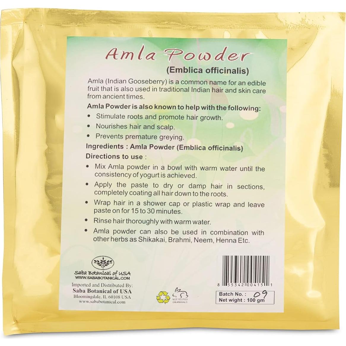 Polvo de Amla Puro 100g - Cuidado Natural del Cabello y Piel