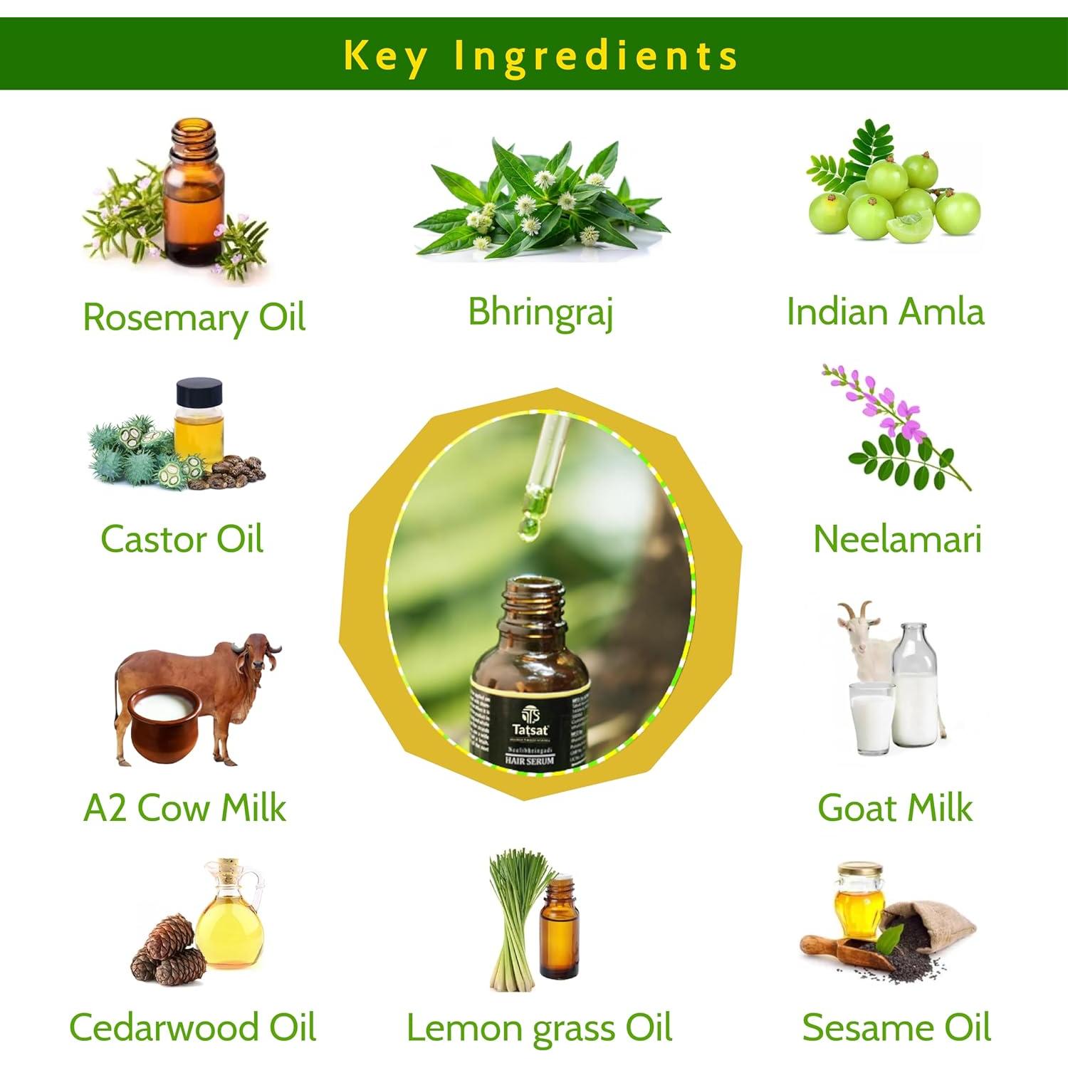 Suero Capilar Ayurvédico Tatsat 30ml - Crecimiento y Nutrición