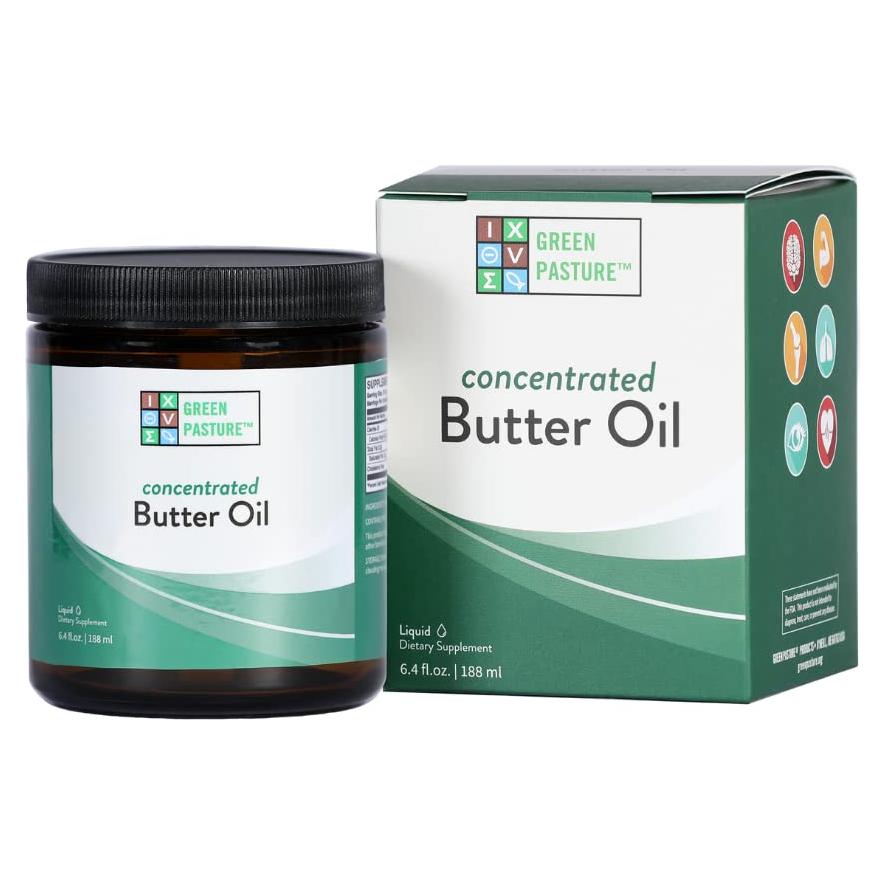 Aceite de Mantequilla Concentrado Green Pasture 181 ml - CLA - Vitamina A
