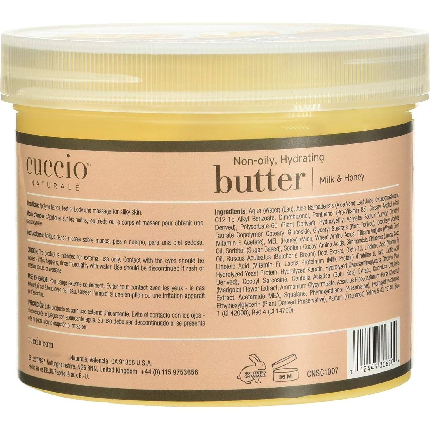 Mantequilla Corporal Cuccio Naturale Leche y Miel 737 g